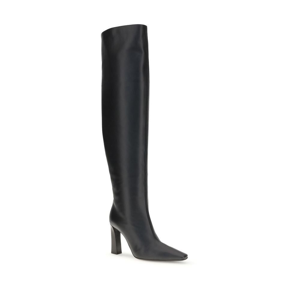 Giuseppe Zanotti Black Leather Over The Knee | Regal Royce