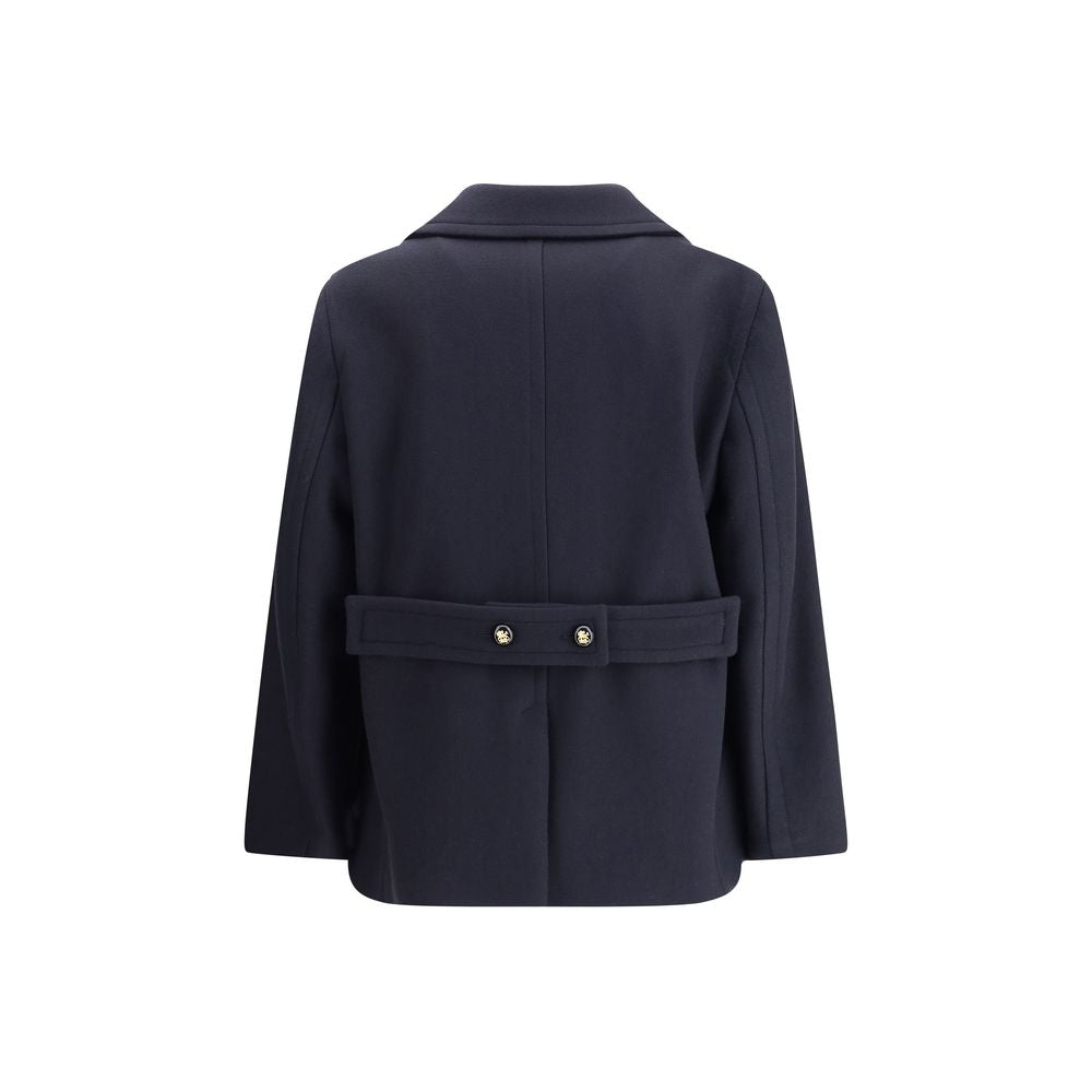 Valentino Blue Fleece Wool Coat | Regal Royce