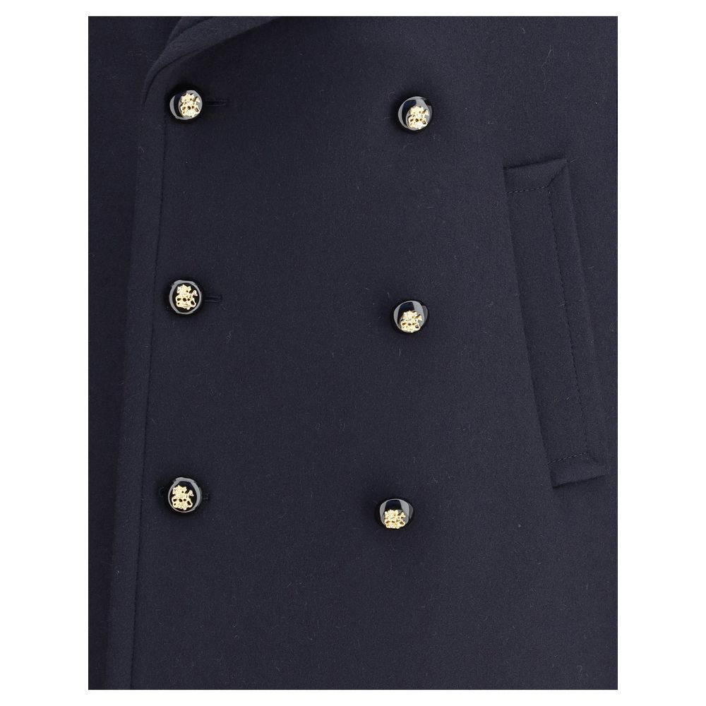 Valentino Blue Fleece Wool Coat | Regal Royce