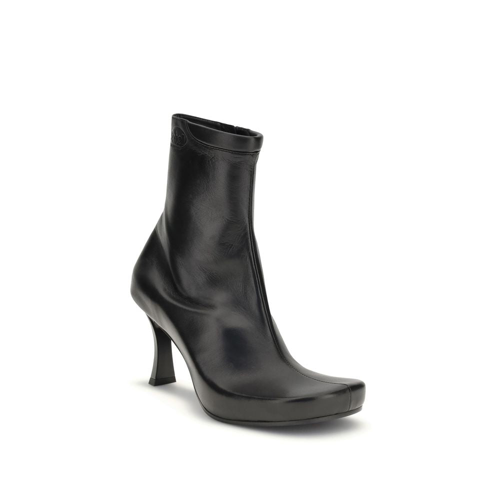 Balenciaga Black Calf Leather Bos Taurus Ankle Boots | Regal Royce