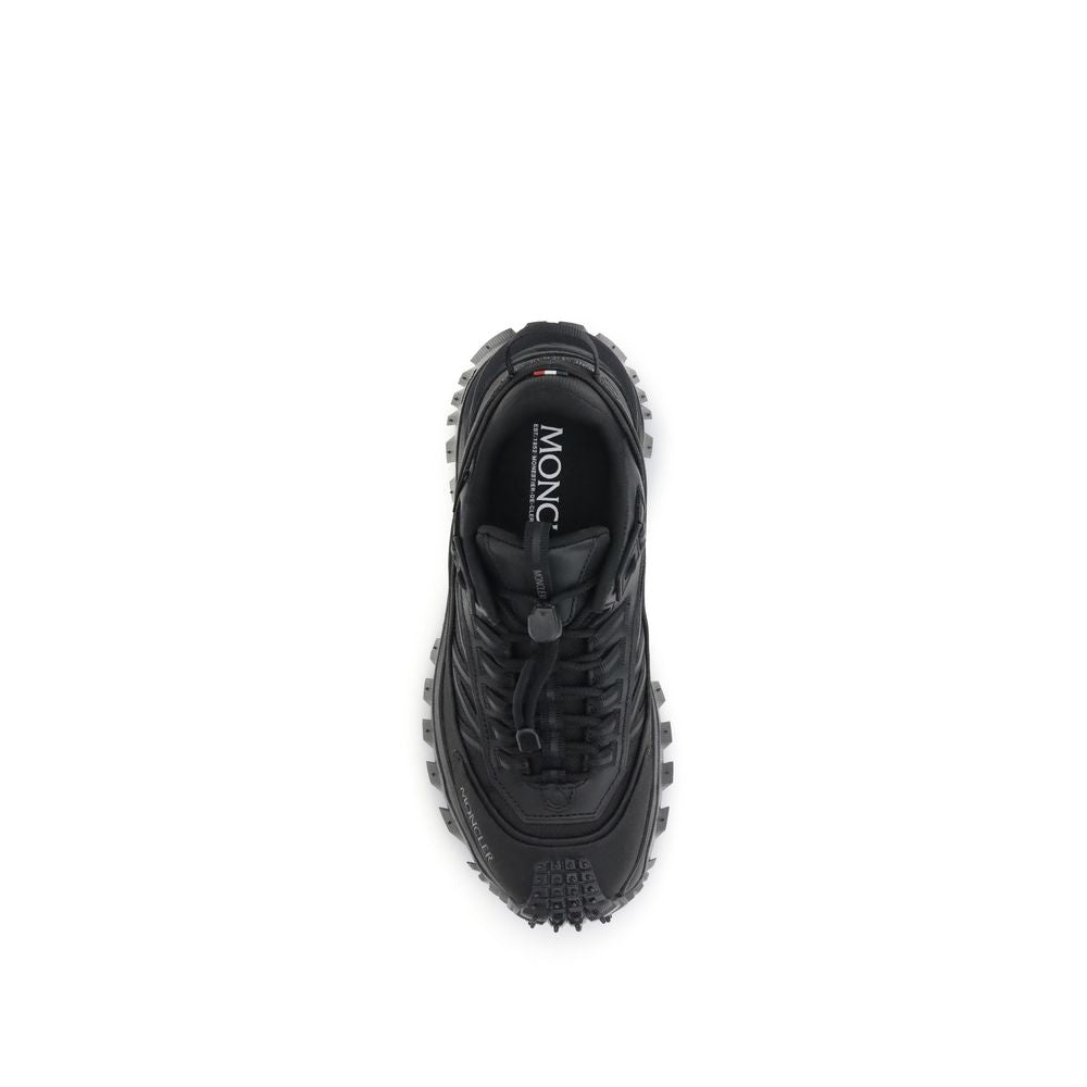 Moncler Black Calf Leather Bos Taurus Athletic Sneakers | Regal Royce