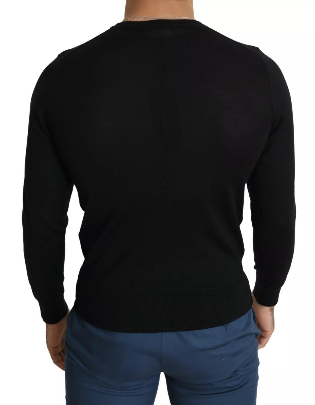 Dolce & Gabbana Black Cashmere Crewneck Pullover Sweater | Regal Royce
