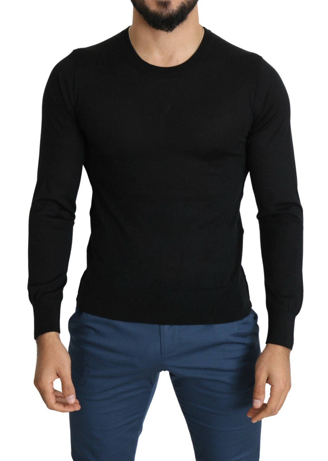 Dolce & Gabbana Black Cashmere Crewneck Pullover Sweater | Regal Royce