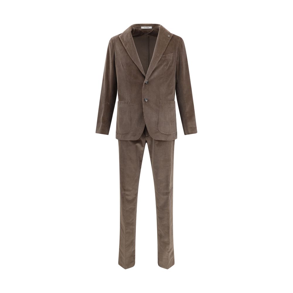Tagliatore Brown Cotton Two-Piece Suit | Regal Royce