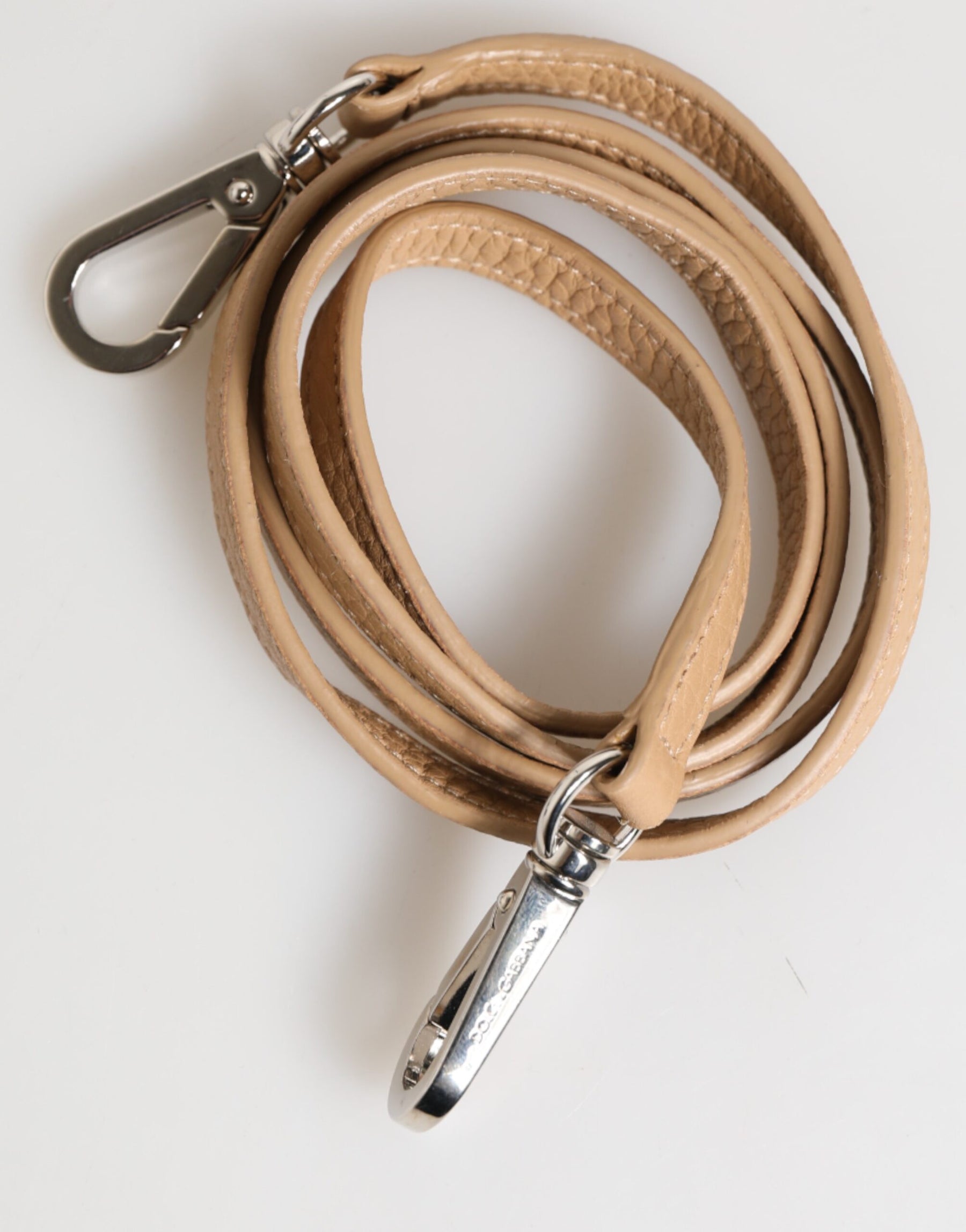 Dolce & Gabbana Beige Calfskin Leather Large Crossbody Card Holder Wallet | Regal Royce