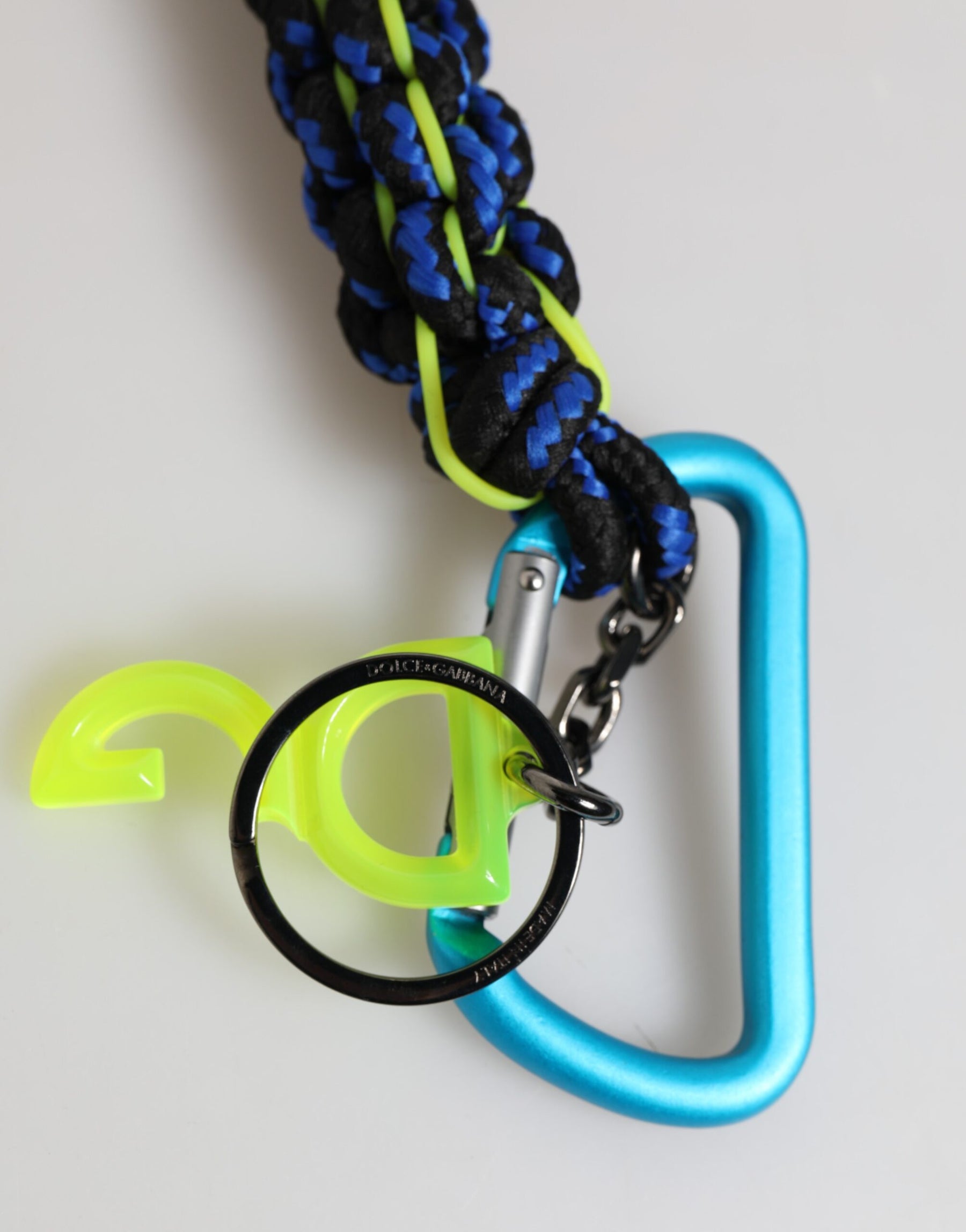Dolce & Gabbana Multicolor Polyester Tape String DG Logo Keychain Keyring | Regal Royce
