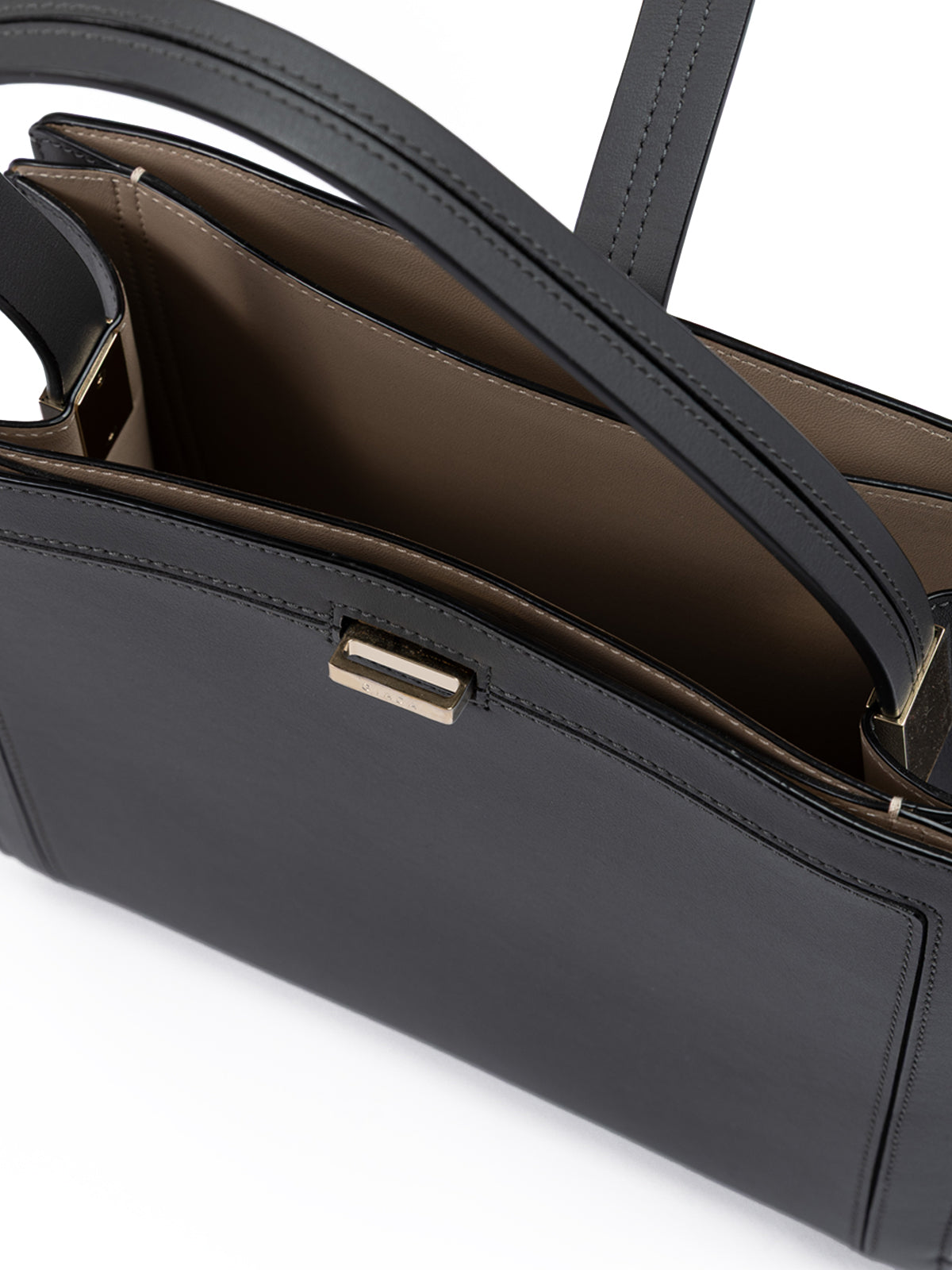 Giada Anthracite Leather Shoulder Bag | Regal Royce