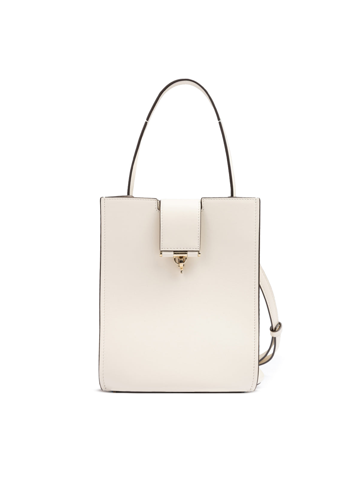 Giada White Leather Shoulder Bag | Regal Royce