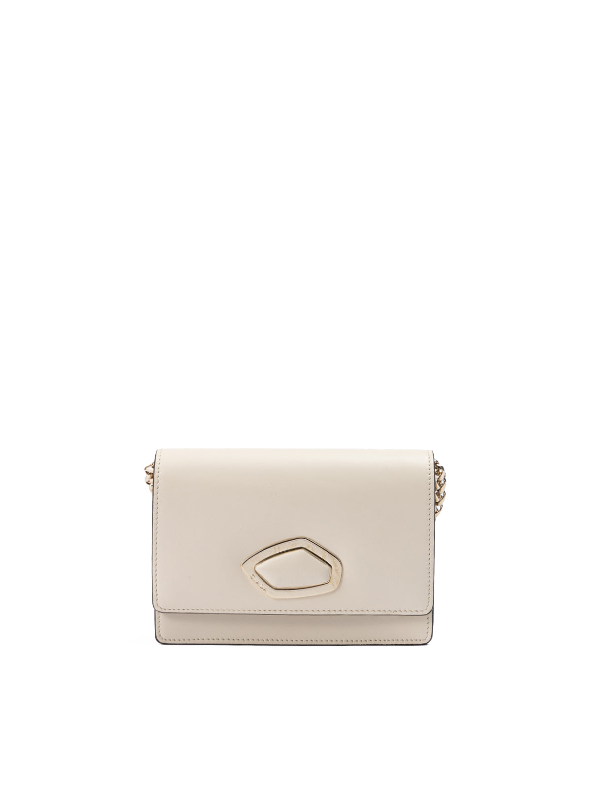 Giada Beige Leather Clutch Bag | Regal Royce