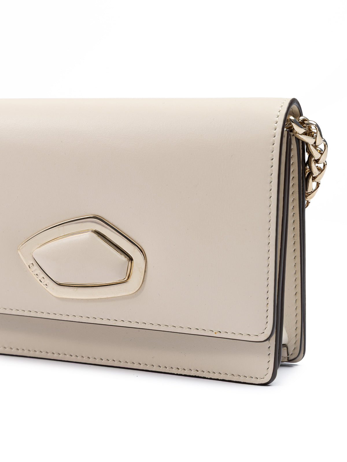 Giada Beige Leather Clutch Bag | Regal Royce