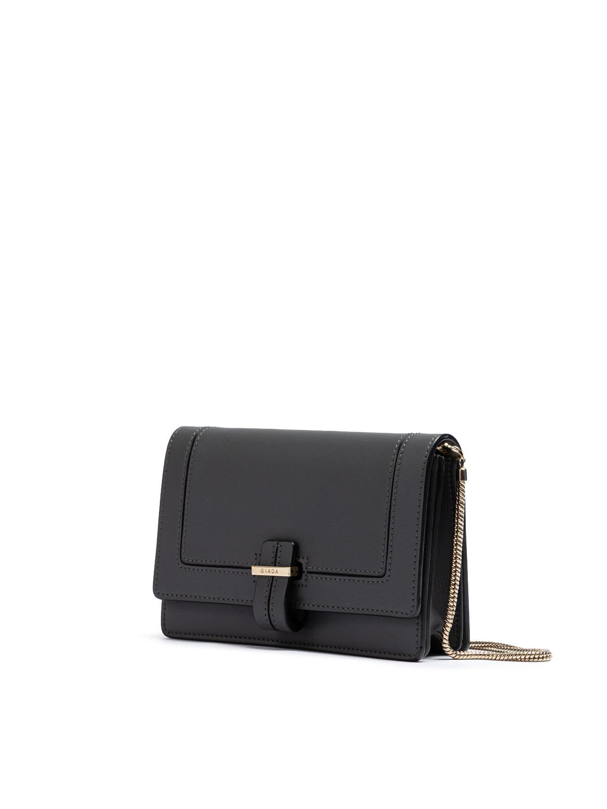 Giada Dark Grey Leather Clutch Bag | Regal Royce