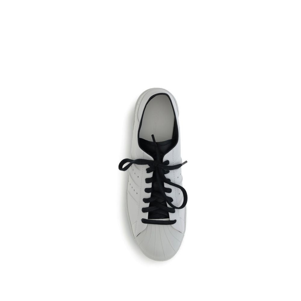 Y-3 White Calf Leather Bos Taurus Low Top Sneakers | Regal Royce