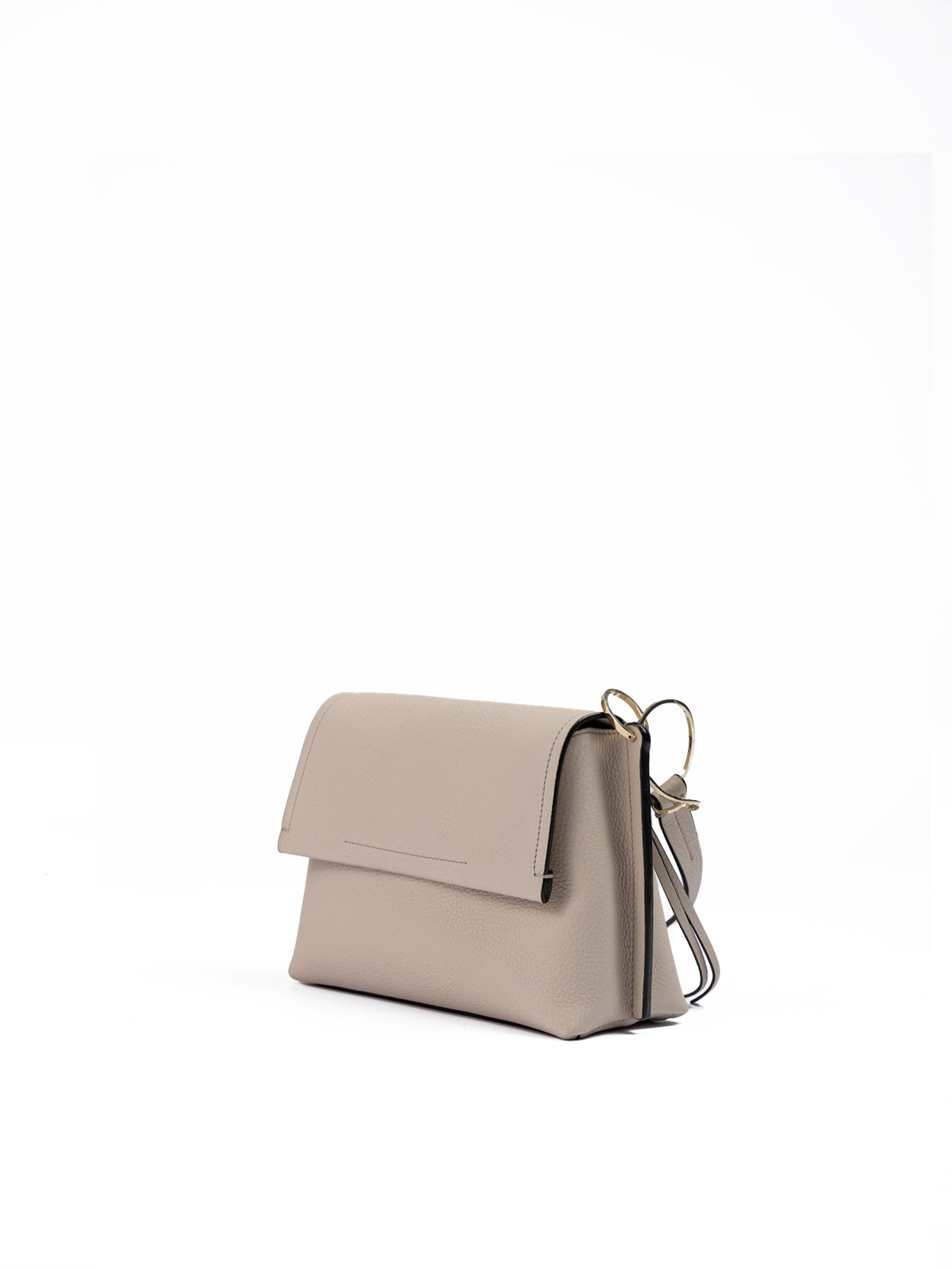 Giada Beige Grained Leather Crossbody Bag | Regal Royce
