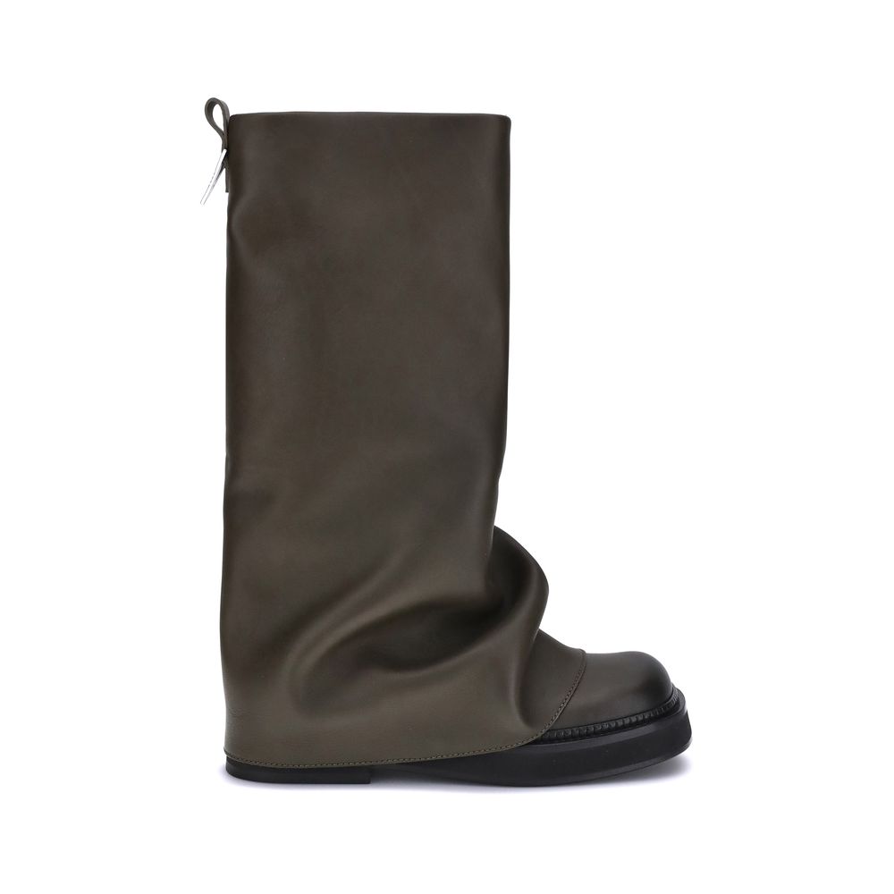 The Attico Brown Calf Leather Bos Taurus Ankle Boots | Regal Royce