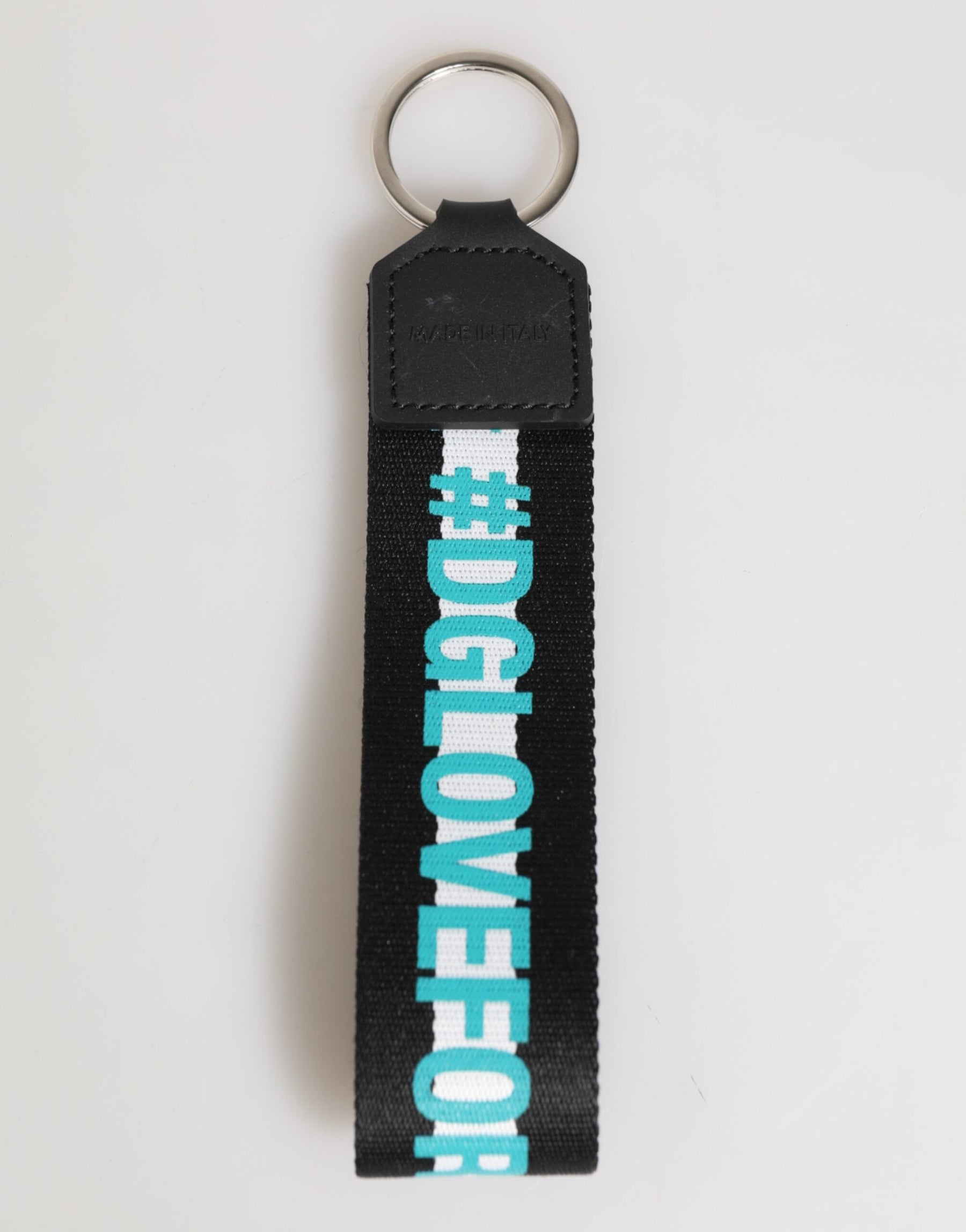 Dolce & Gabbana Multicolor Logo Polyester Brass Holder Keychain Keyring | Regal Royce