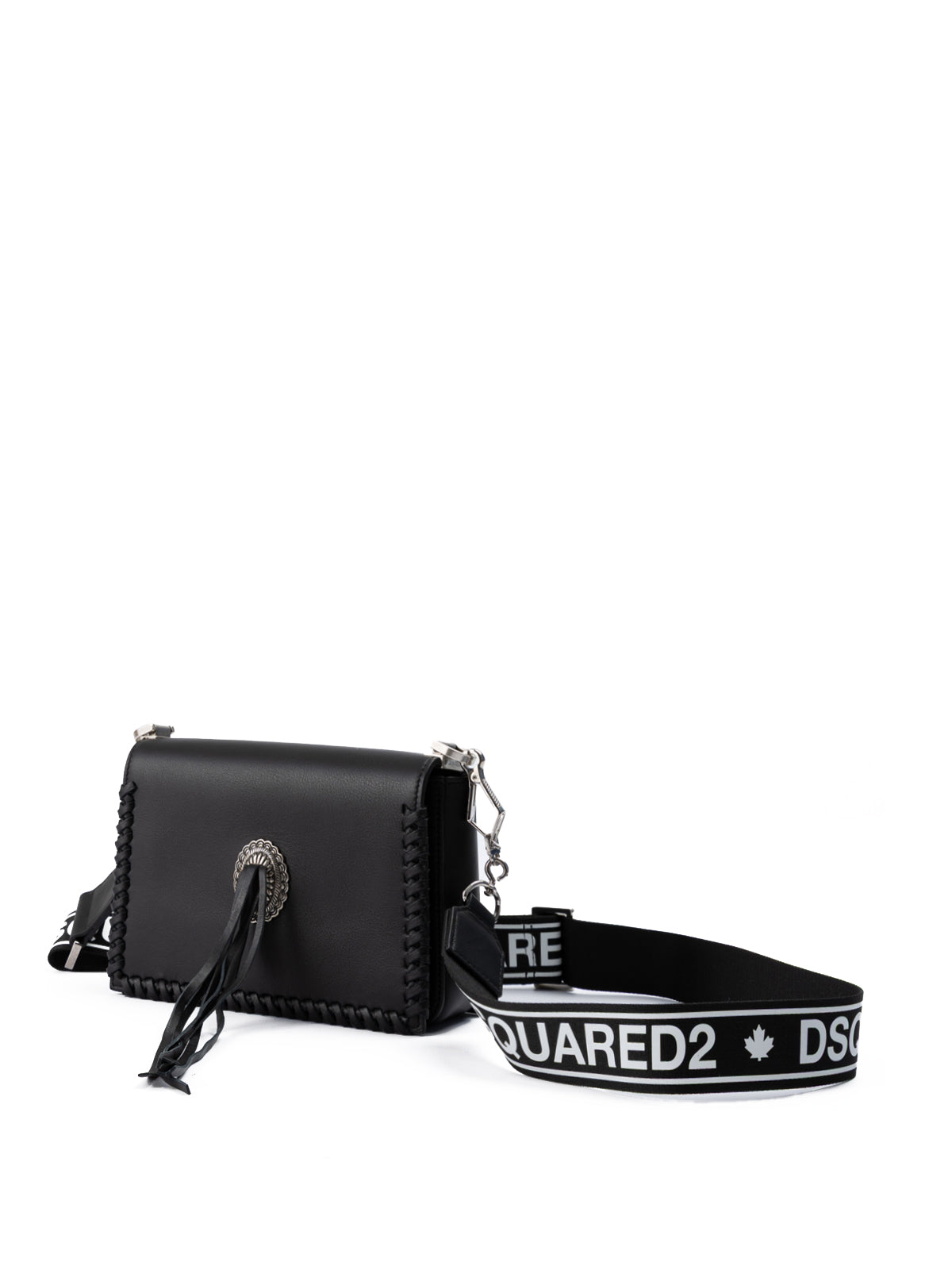 Dsquared² Black Leather Crossbody Bag | Regal Royce