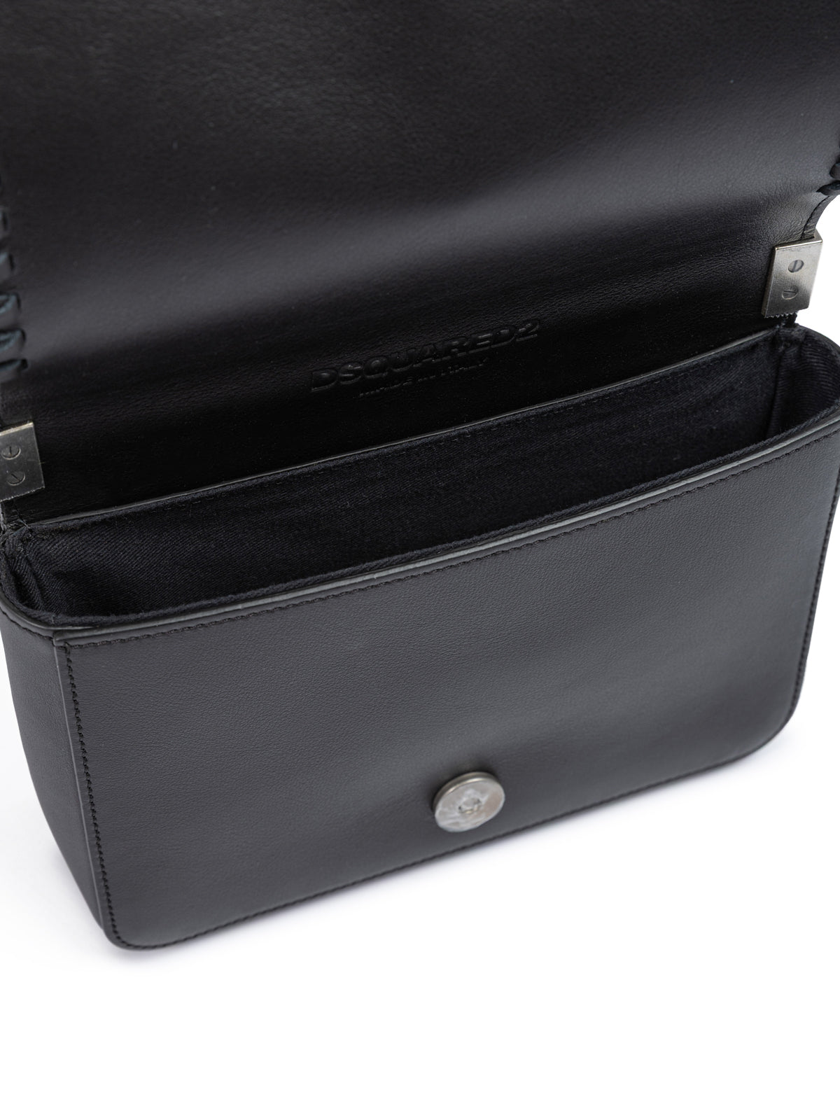 Dsquared² Black Leather Crossbody Bag | Regal Royce