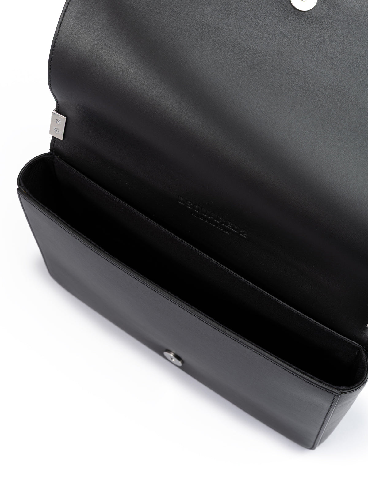 Dsquared² Black Leather Messenger Bag | Regal Royce