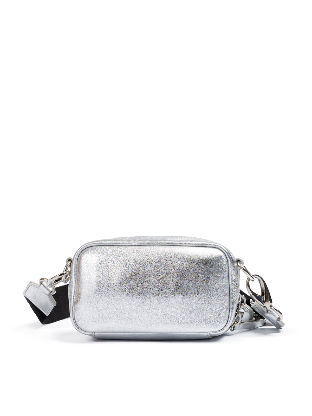 Dsquared² Silver Paillettes and Leather Clutch Bag | Regal Royce