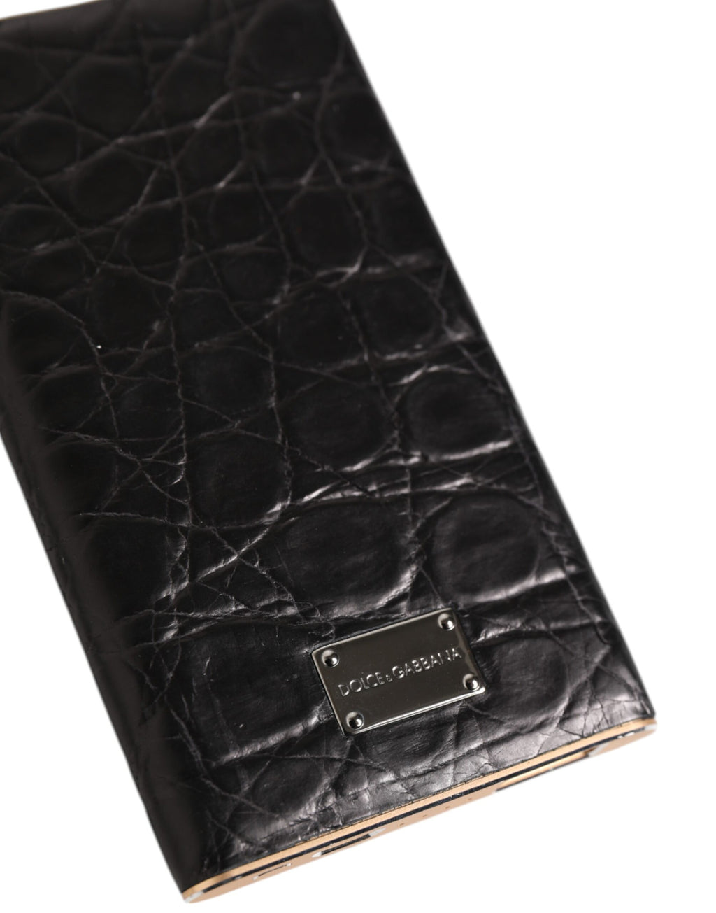 Dolce & Gabbana Black Leather Exotic 3000mAh Power Bank Charger USB