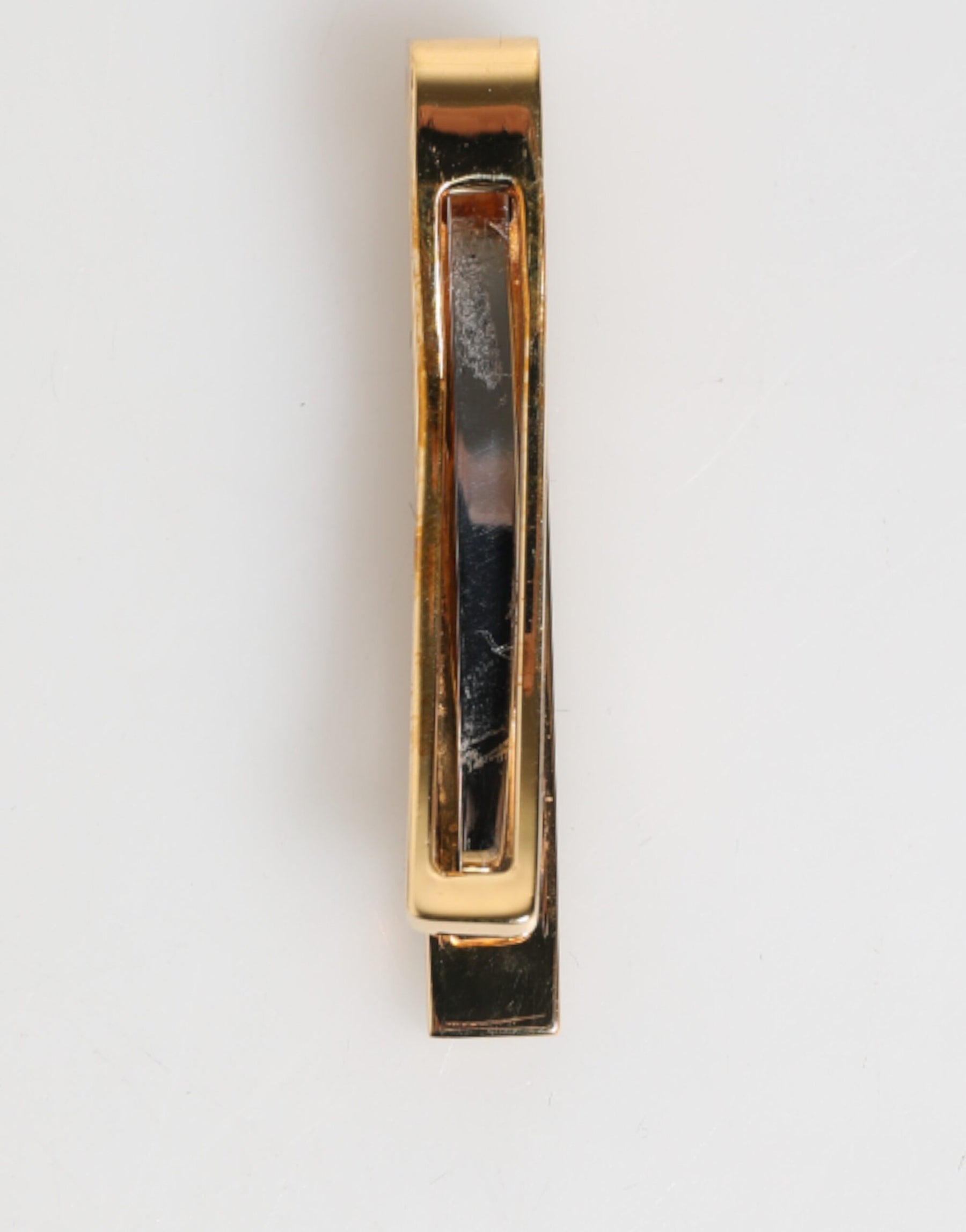 Dolce & Gabbana Multicolor Gold Tone Brass Men's Accessory Tie Clip Bar | Regal Royce