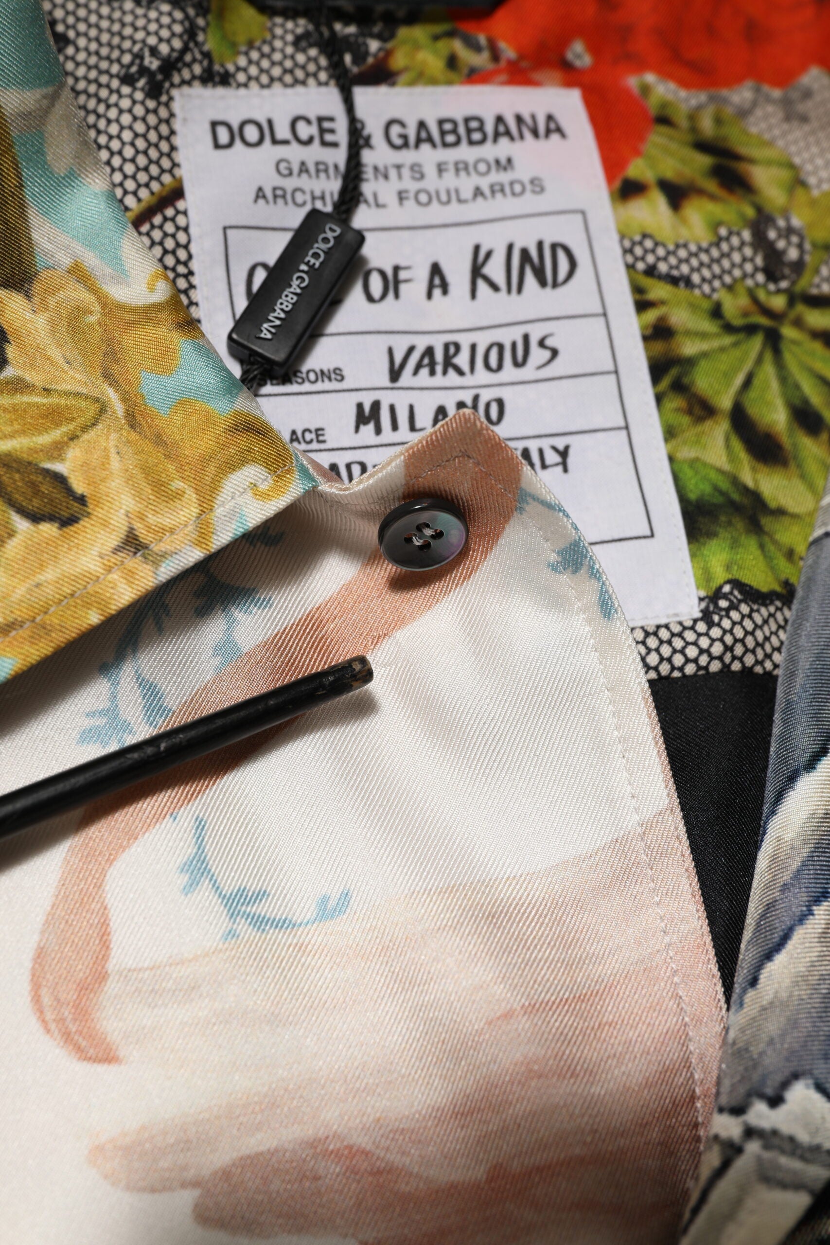 Dolce & Gabbana Multicolor Silk Opera Print Men Casual Shirt | Regal Royce