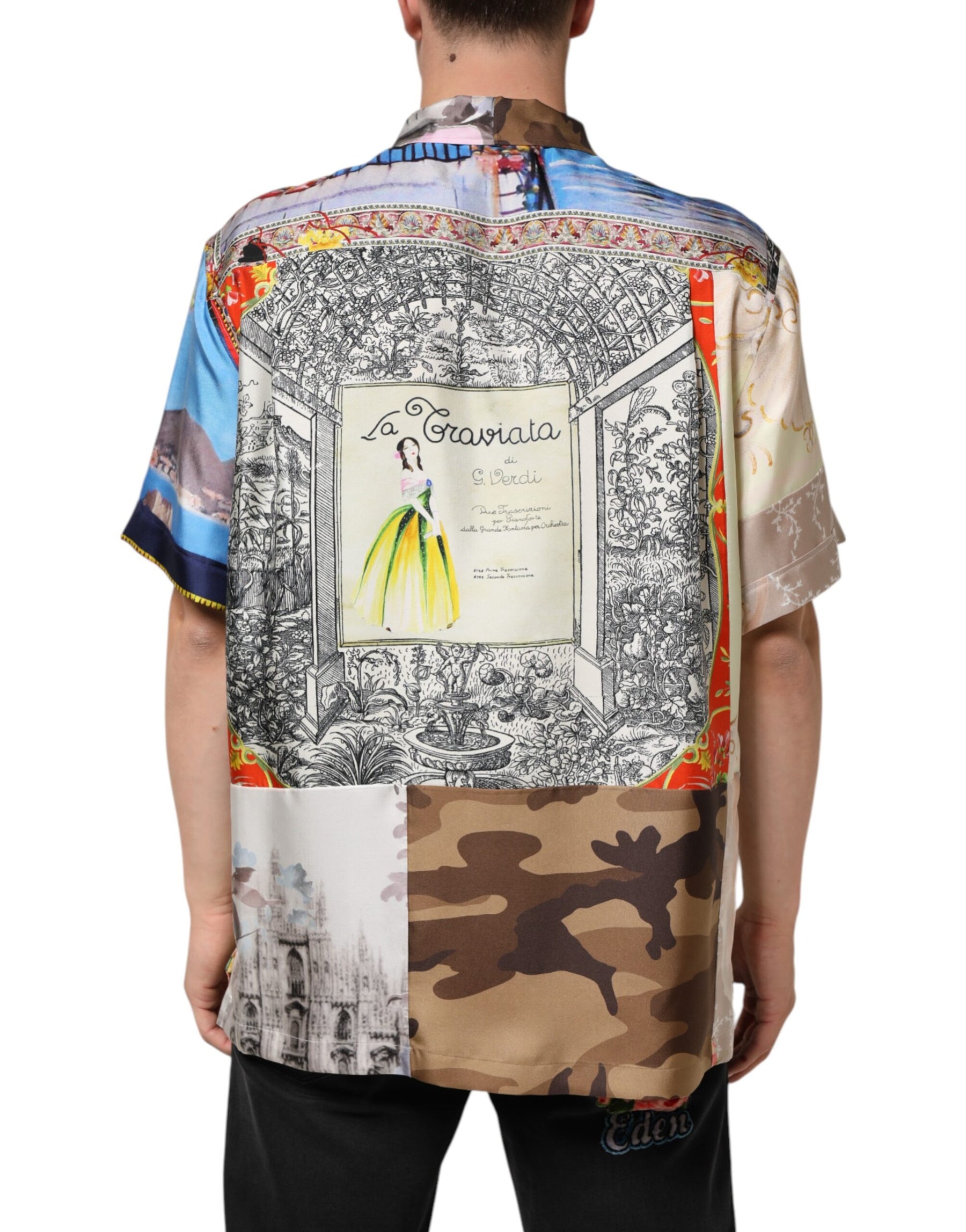 Dolce & Gabbana Multicolor Printed Casual Short Sleeve Shirt | Regal Royce