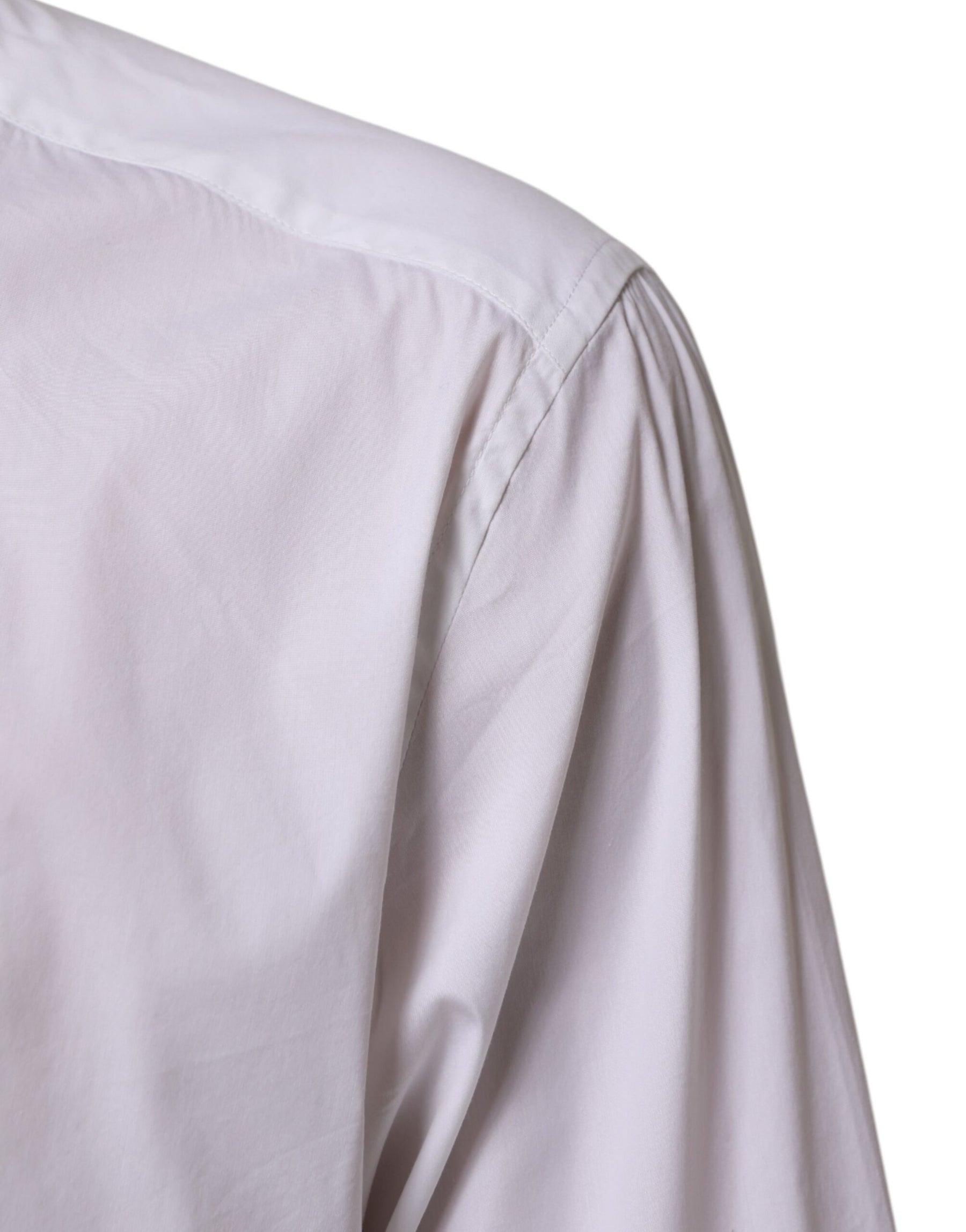 Dolce & Gabbana White Cotton GOLD Long Sleeves Formal Shirt | Regal Royce