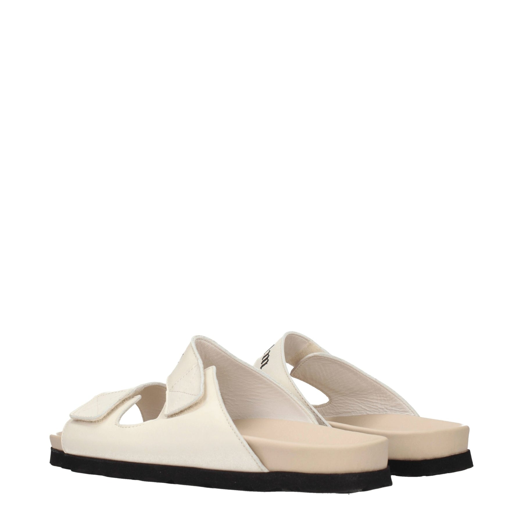 Palm Angels Beige Leather Slippers | Regal Royce