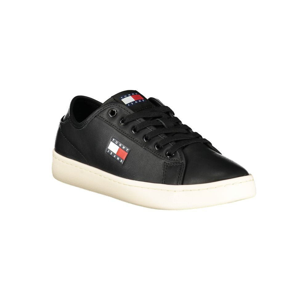 Tommy Hilfiger Black Polyurethane Women Sneaker | Regal Royce