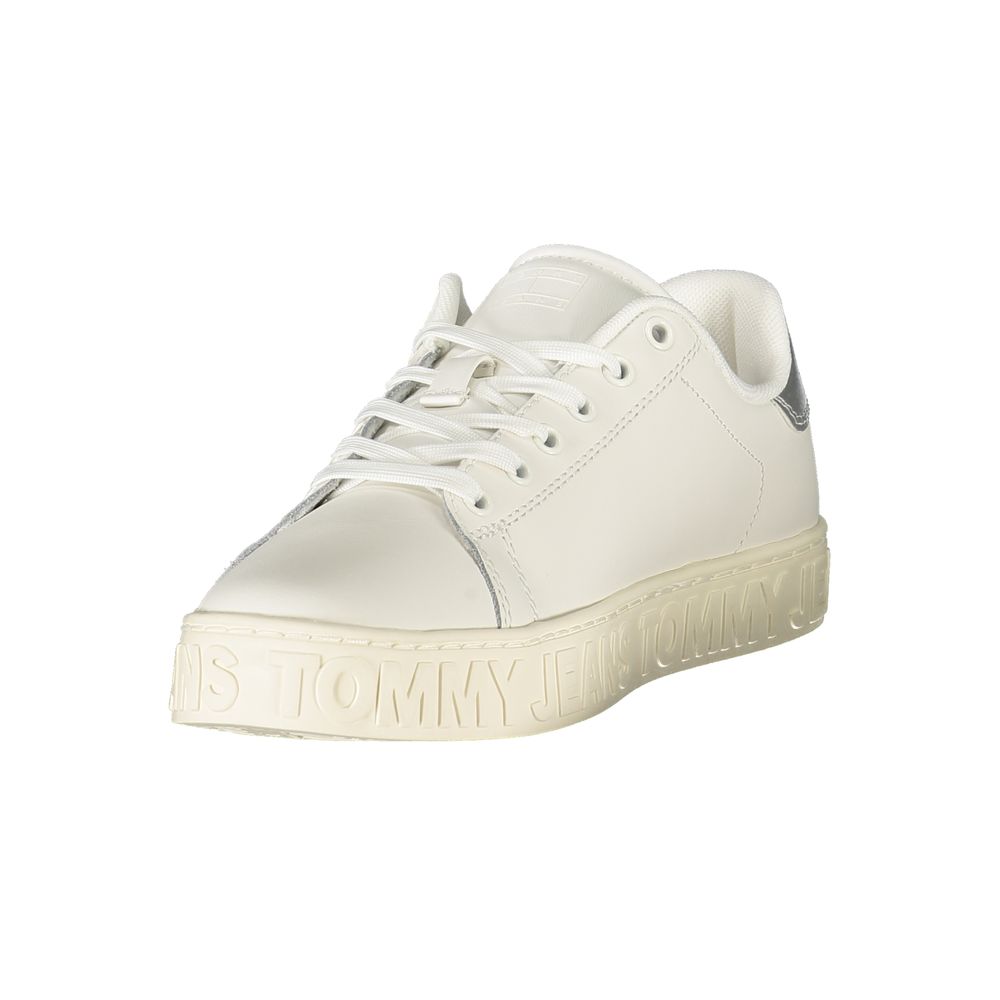 Tommy Hilfiger Bianco Polyurethane Women Sneaker | Regal Royce
