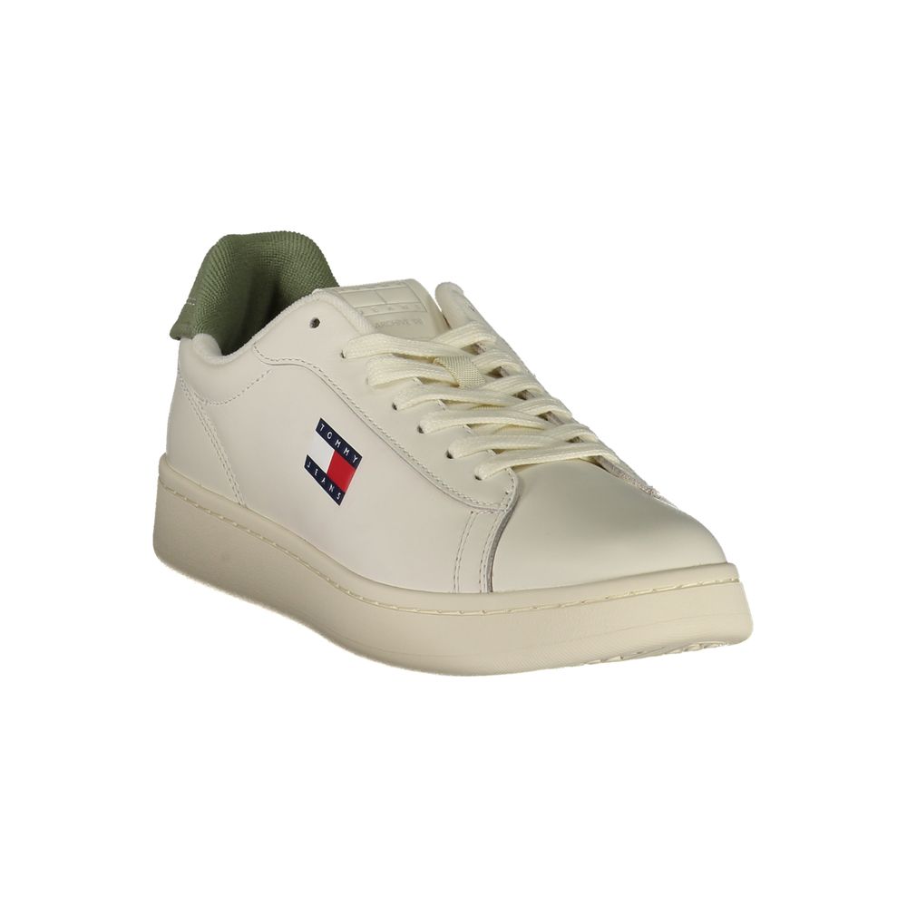 Tommy Hilfiger White Leather Men Sneaker | Regal Royce