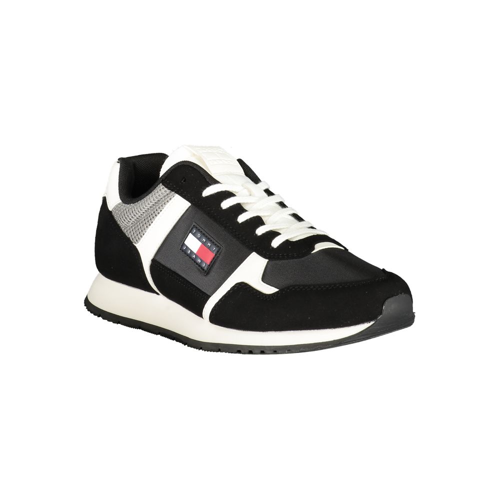 Tommy Hilfiger Black Polyurethane Men Sneaker | Regal Royce