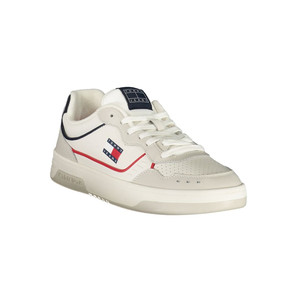 Tommy Hilfiger White Leather Men Sneaker | Regal Royce