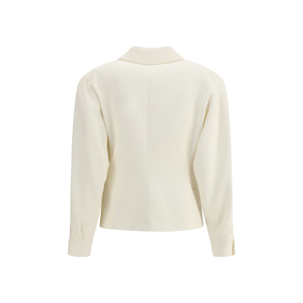 Alessandra Rich Cream Fleece Wool Blazer | Regal Royce