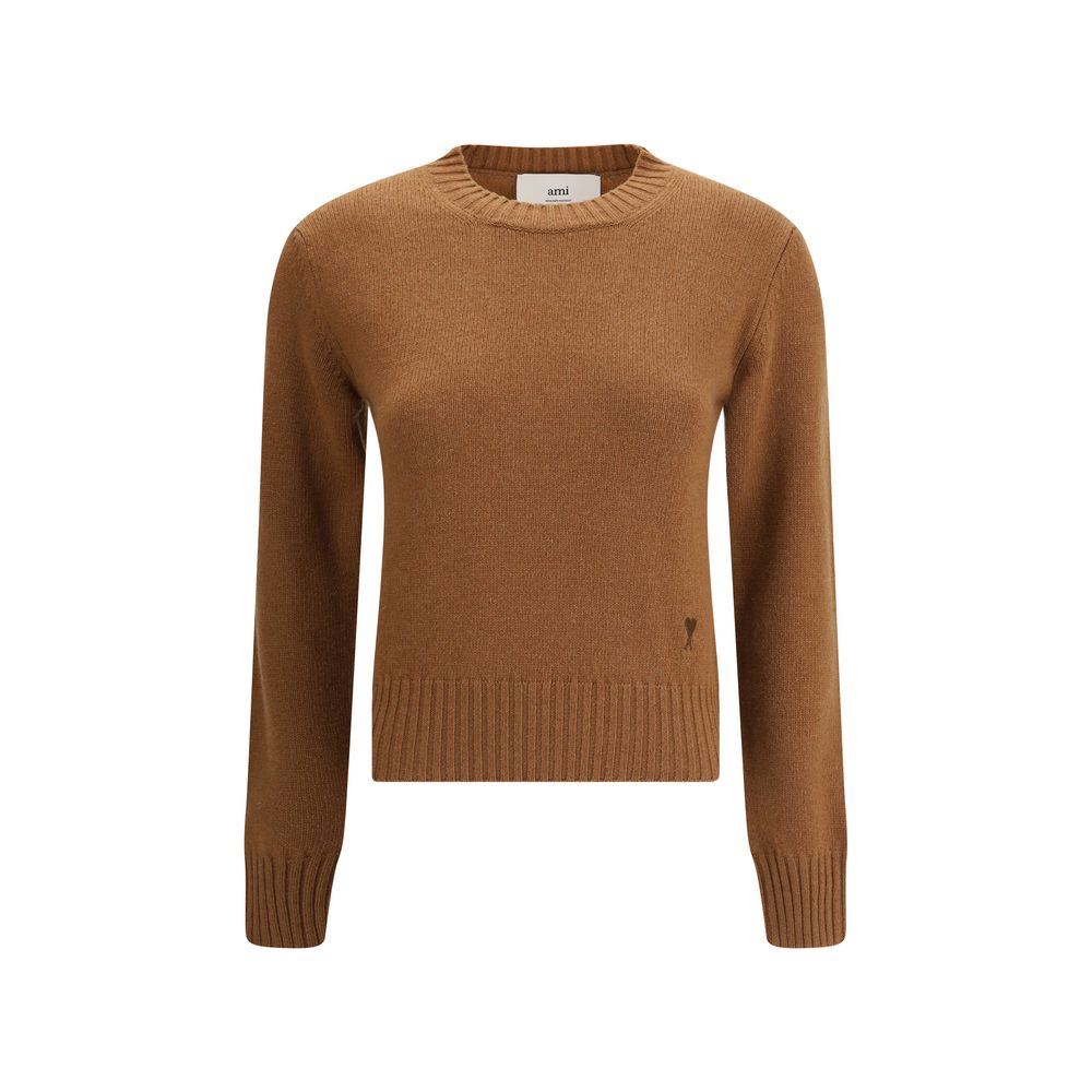 Ami Paris Brown Cashmere Sweatshirt | Regal Royce