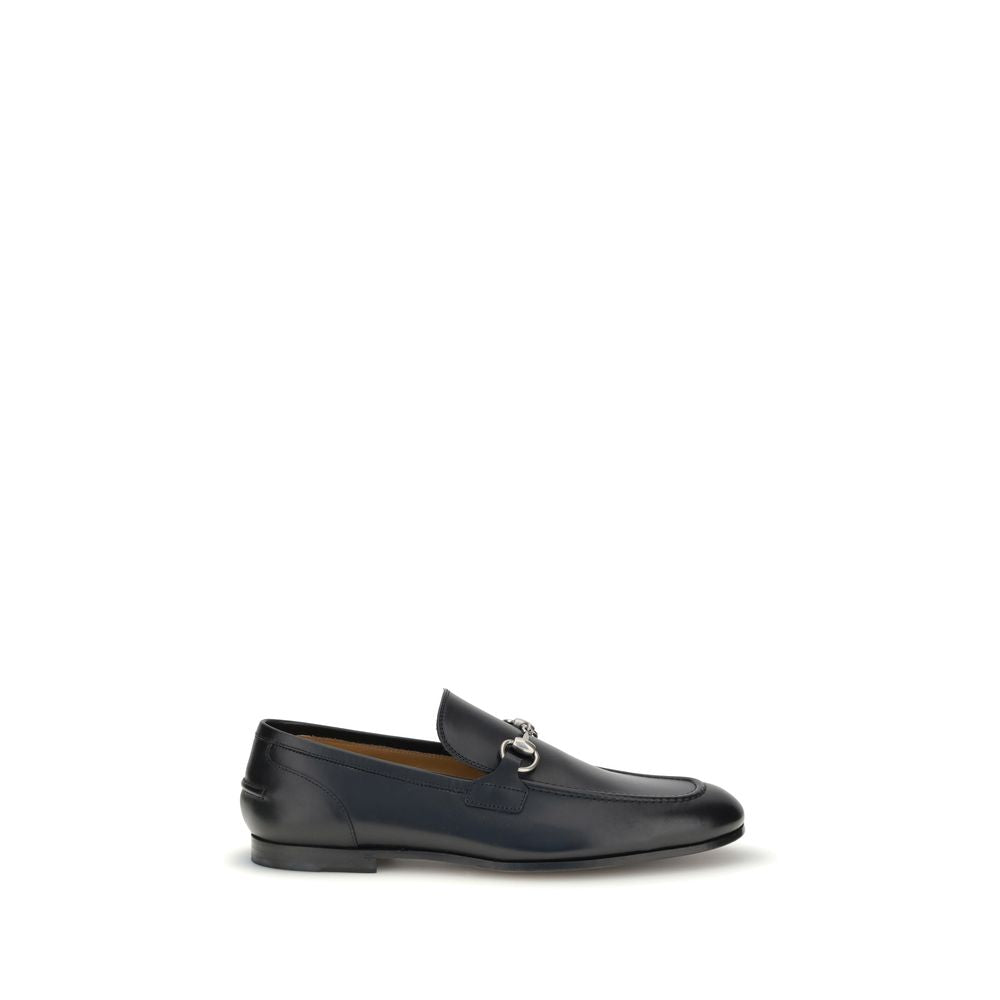 Gucci Black Calf Leather Bos Taurus Slip-On Loafers | Regal Royce