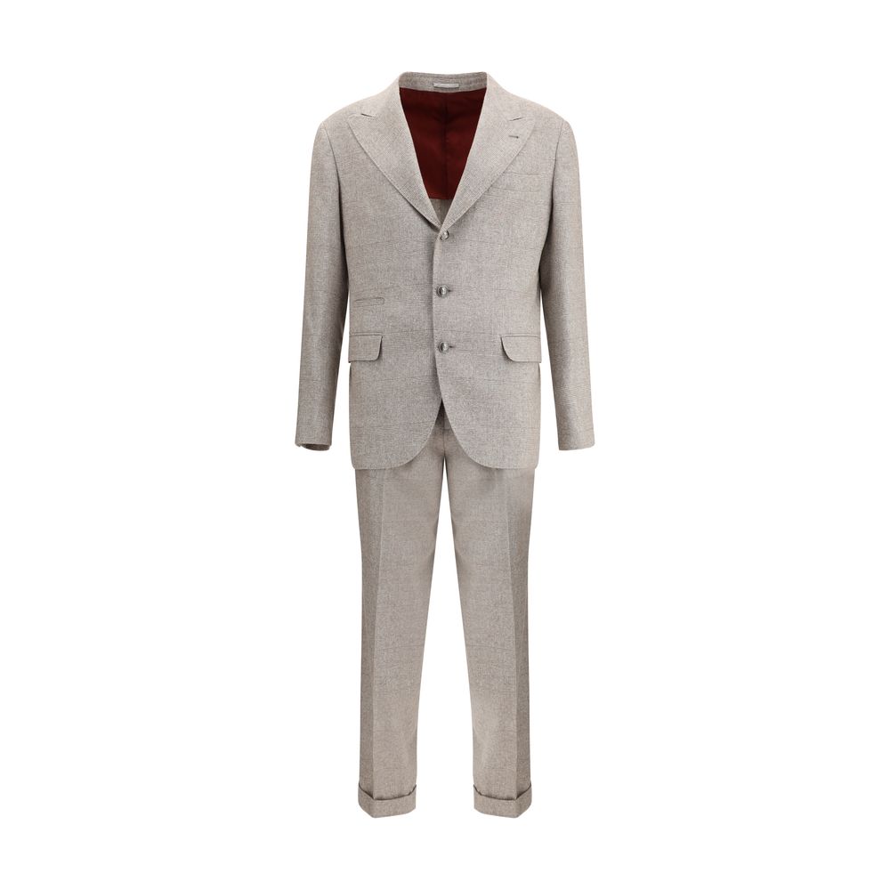 Brunello Cucinelli Beige Silk Two-Piece Suit | Regal Royce