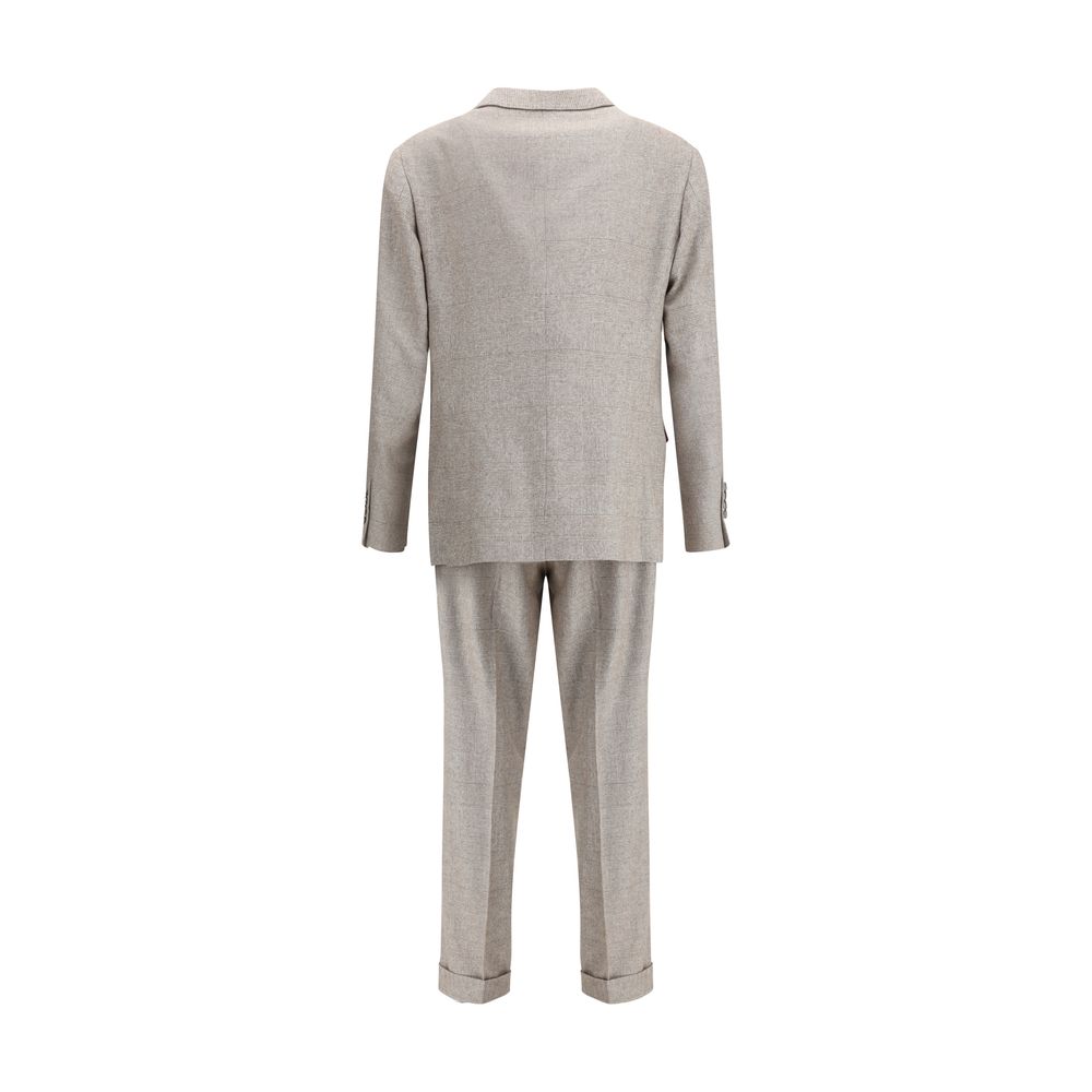 Brunello Cucinelli Beige Silk Two-Piece Suit | Regal Royce