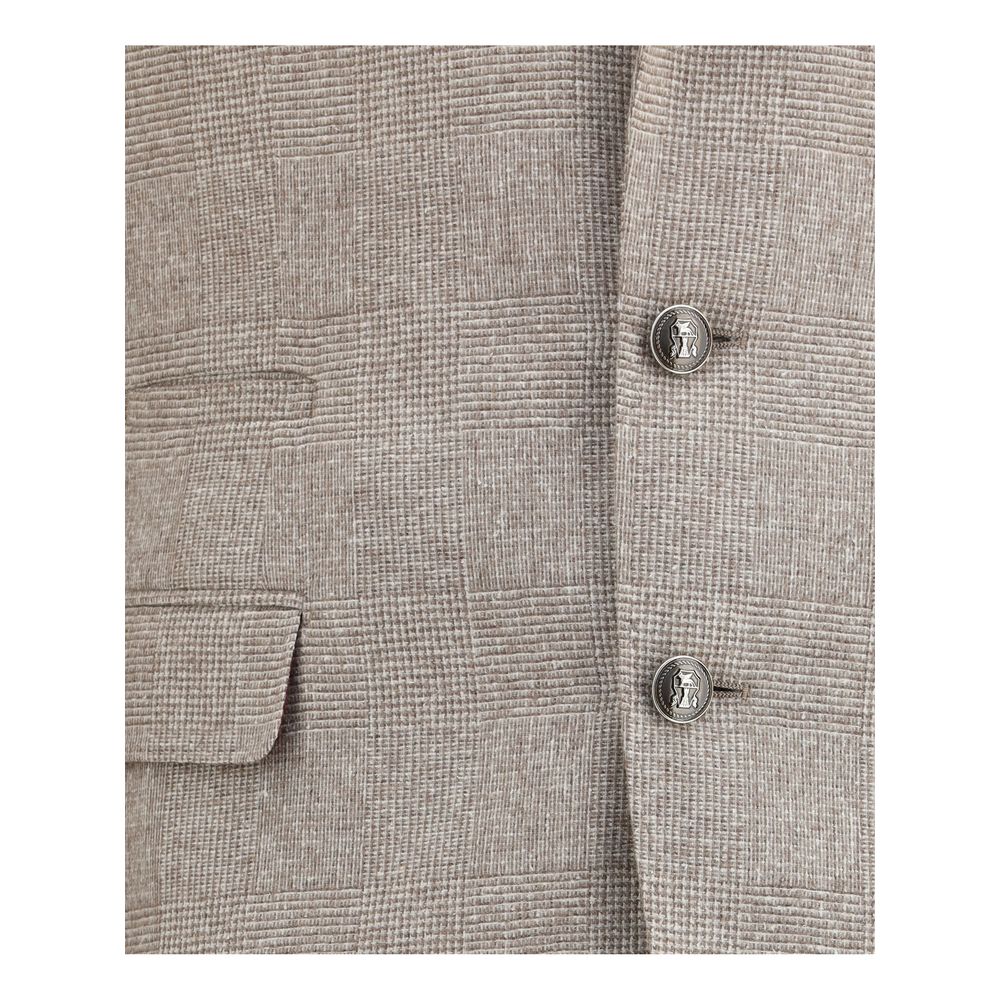 Brunello Cucinelli Beige Silk Two-Piece Suit | Regal Royce