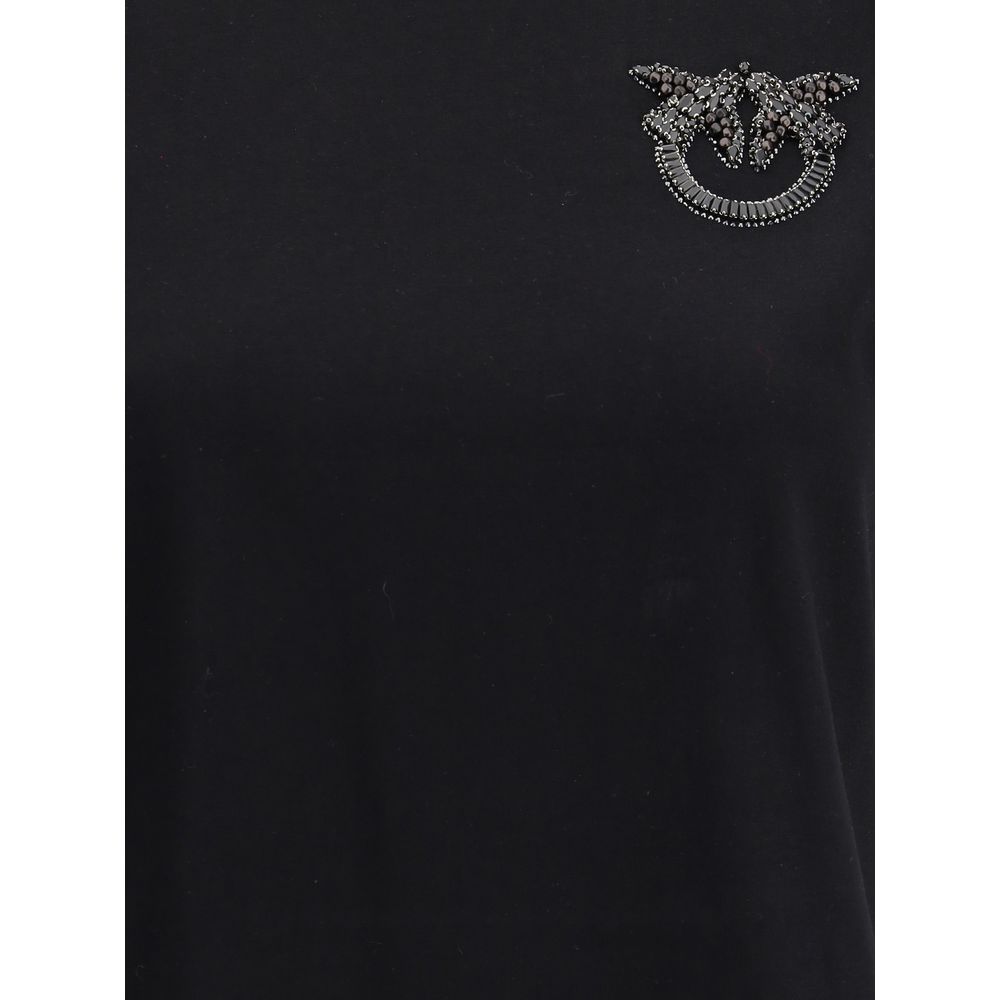 PINKO Black Cotton T-Shirt | Regal Royce