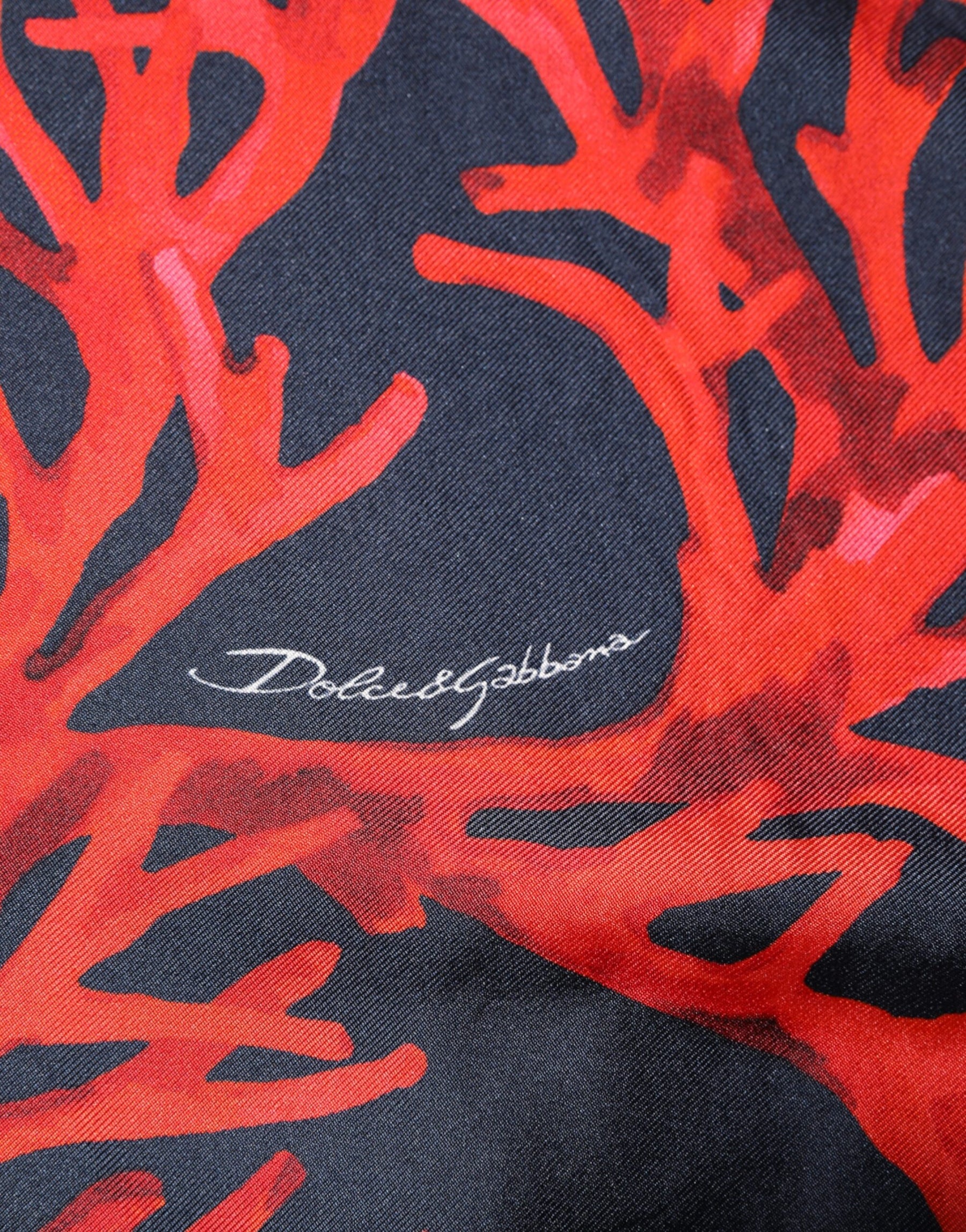 Dolce & Gabbana Silk Navy Red Coral Print Pullover Sweater | Regal Royce