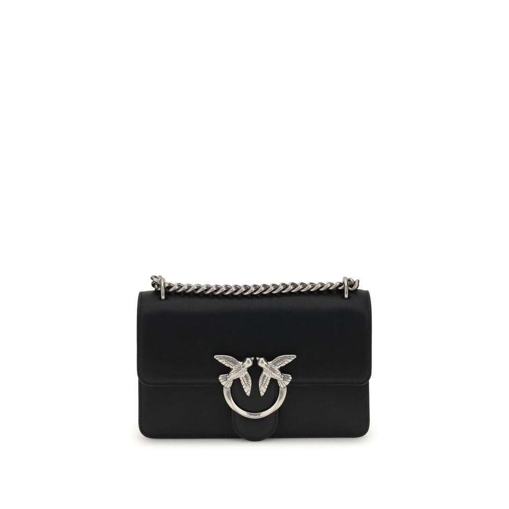PINKO Black Calf Leather Bos Taurus Shoulder Bag | Regal Royce