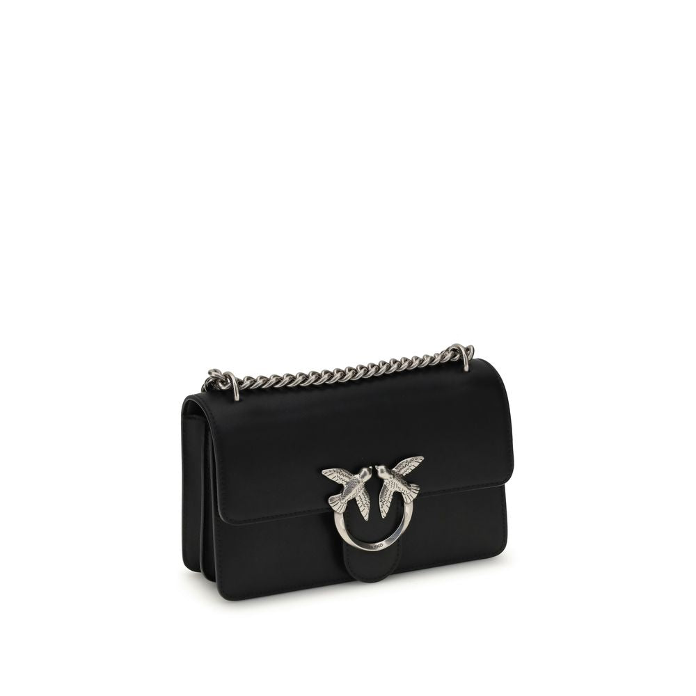 PINKO Black Calf Leather Bos Taurus Shoulder Bag | Regal Royce