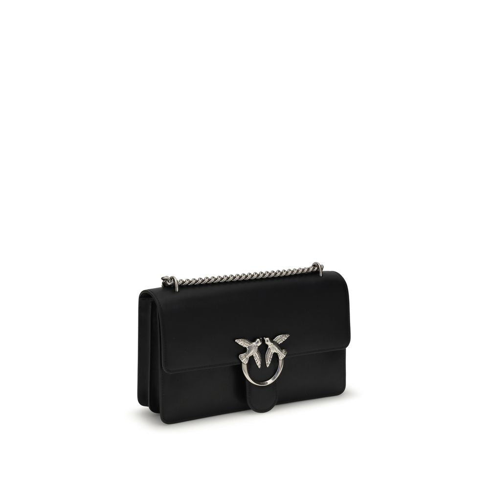 PINKO Black Calf Leather Bos Taurus Shoulder Bag | Regal Royce