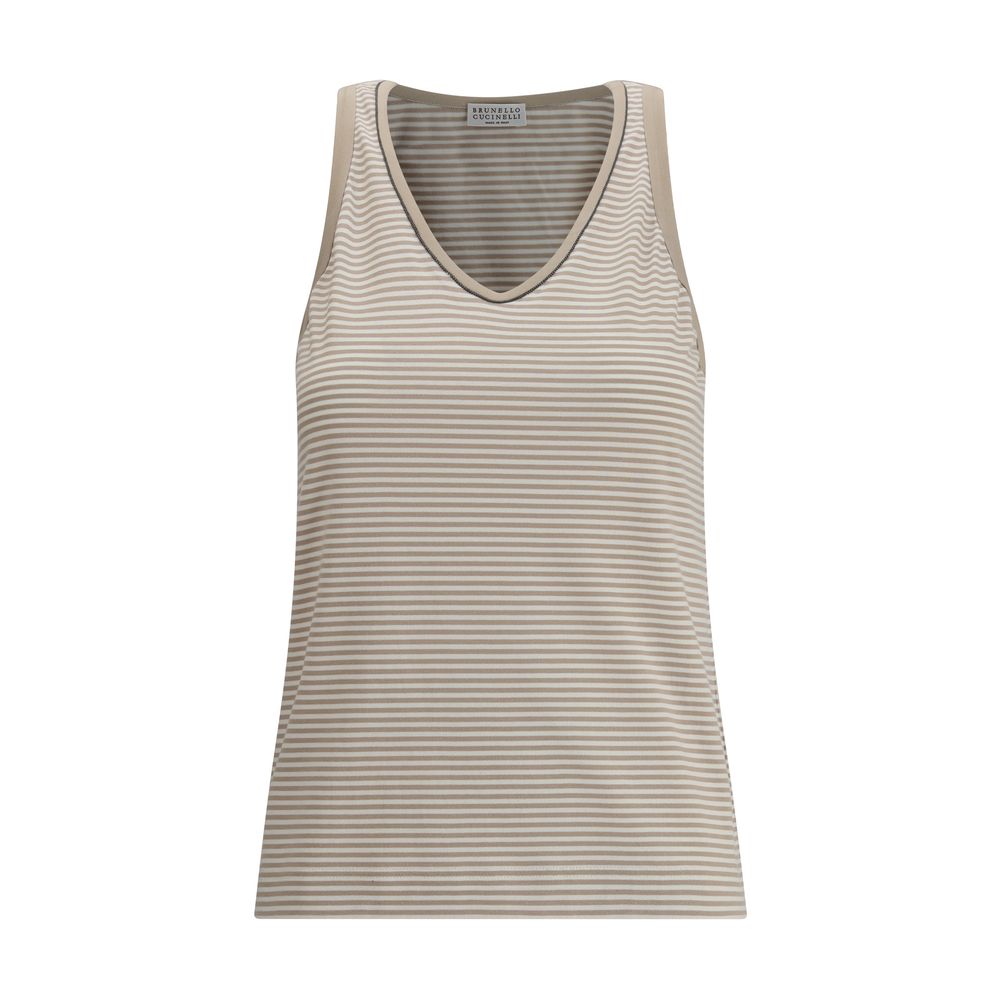 Brunello Cucinelli Beige Cotton Top | Regal Royce