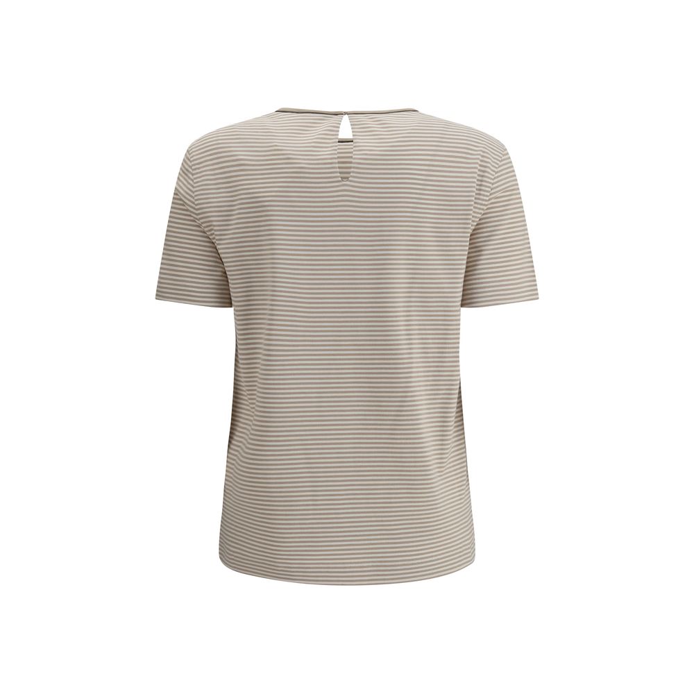 Brunello Cucinelli Beige Cotton T-Shirt | Regal Royce
