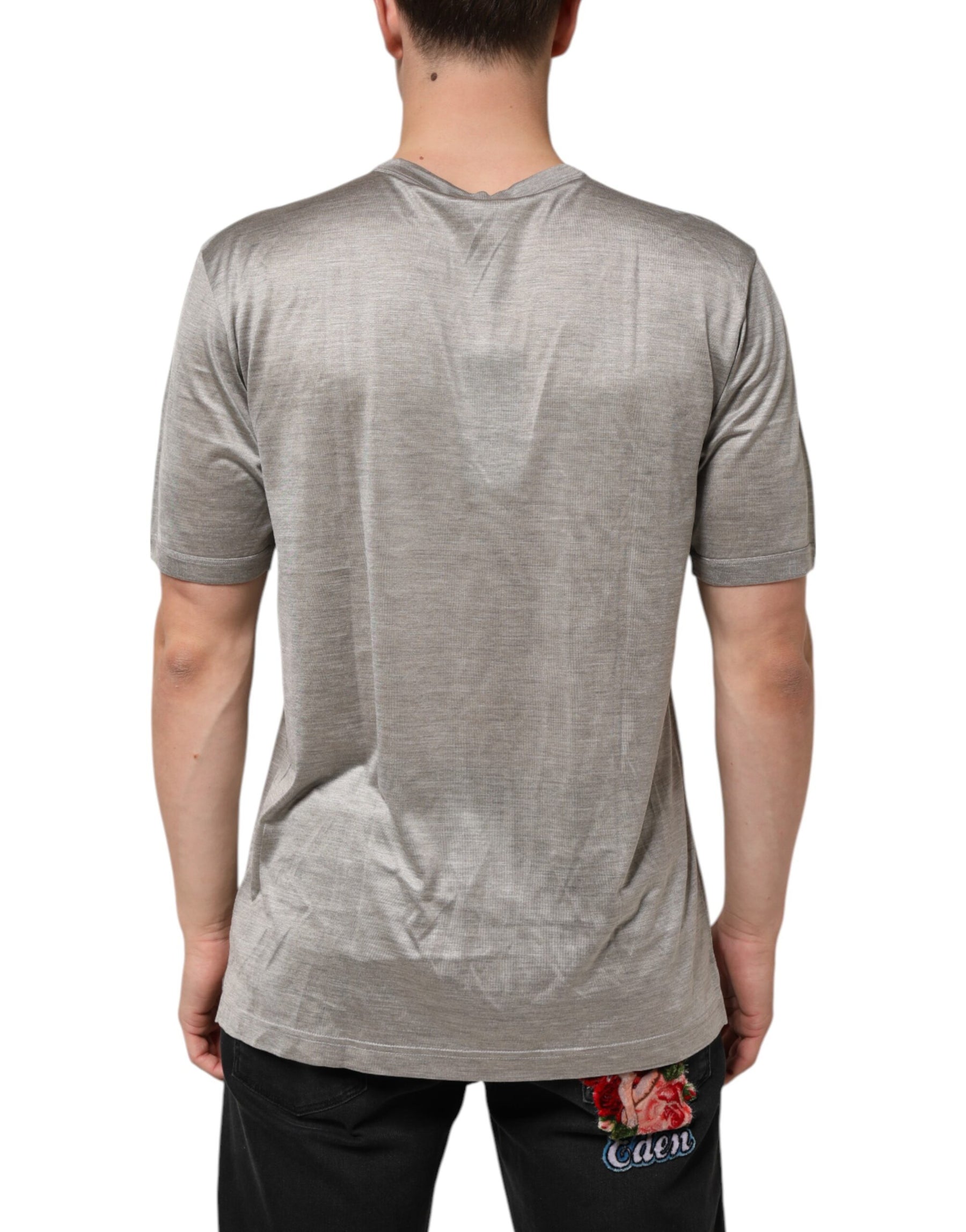 Dolce & Gabbana Beige Hazelnut Cotton Shortsleeve Shirt T-shirt | Regal Royce