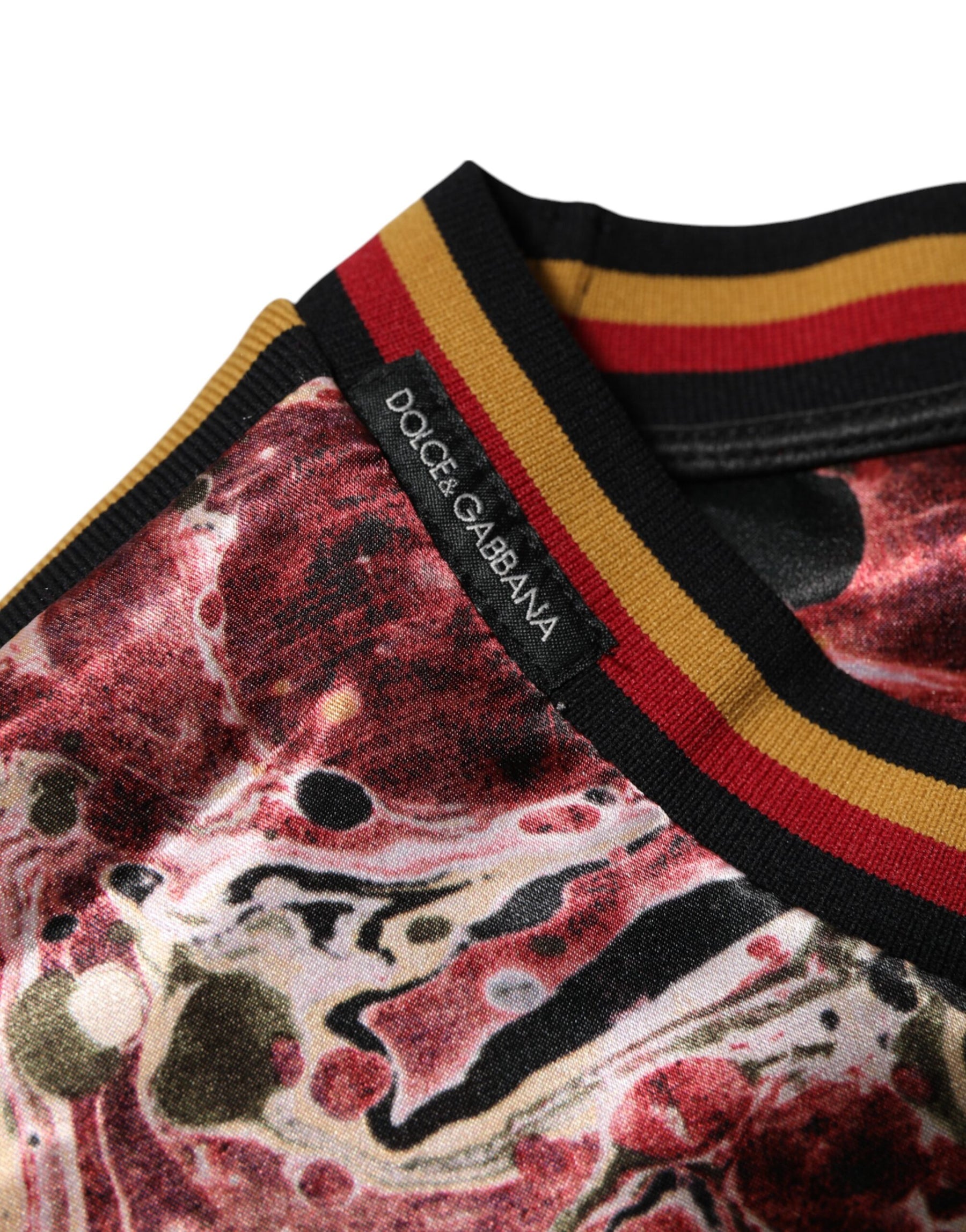 Dolce & Gabbana Multicolor Polyester Marble Print Oversize T-shirt | Regal Royce