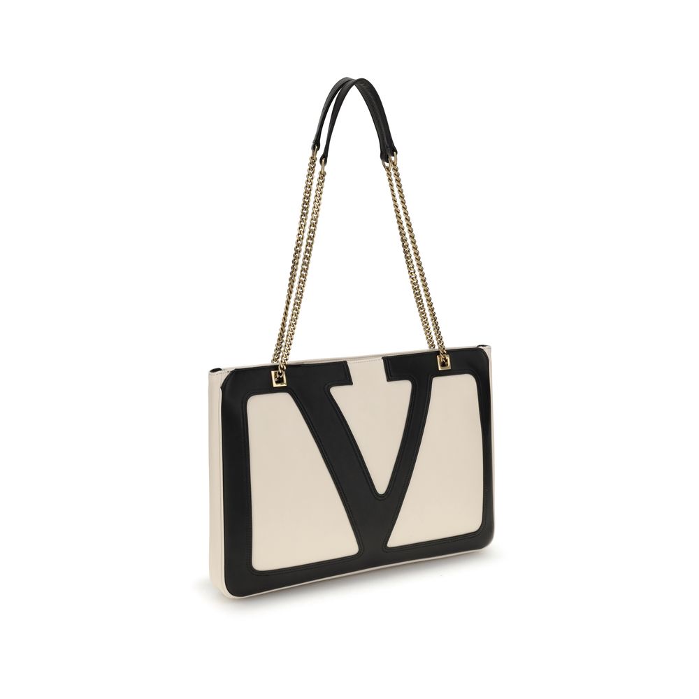 Valentino Garavani Cream Calf Leather Bos Taurus Shoulder Bag | Regal Royce